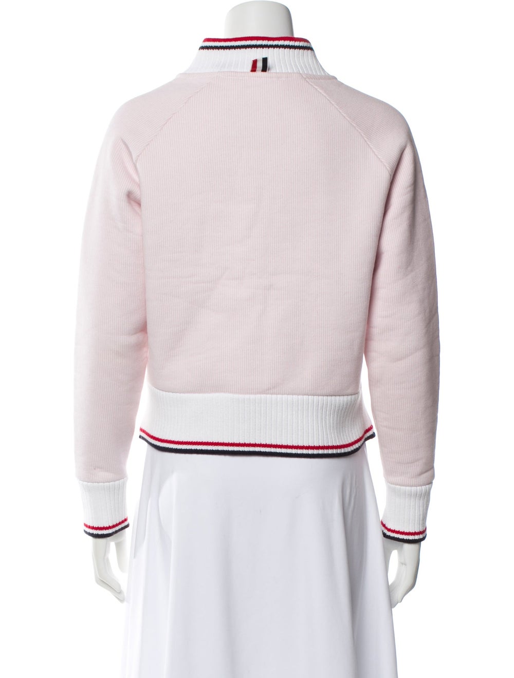 Thom Browne Colorblock Pattern V-Neck Sweater - image 3