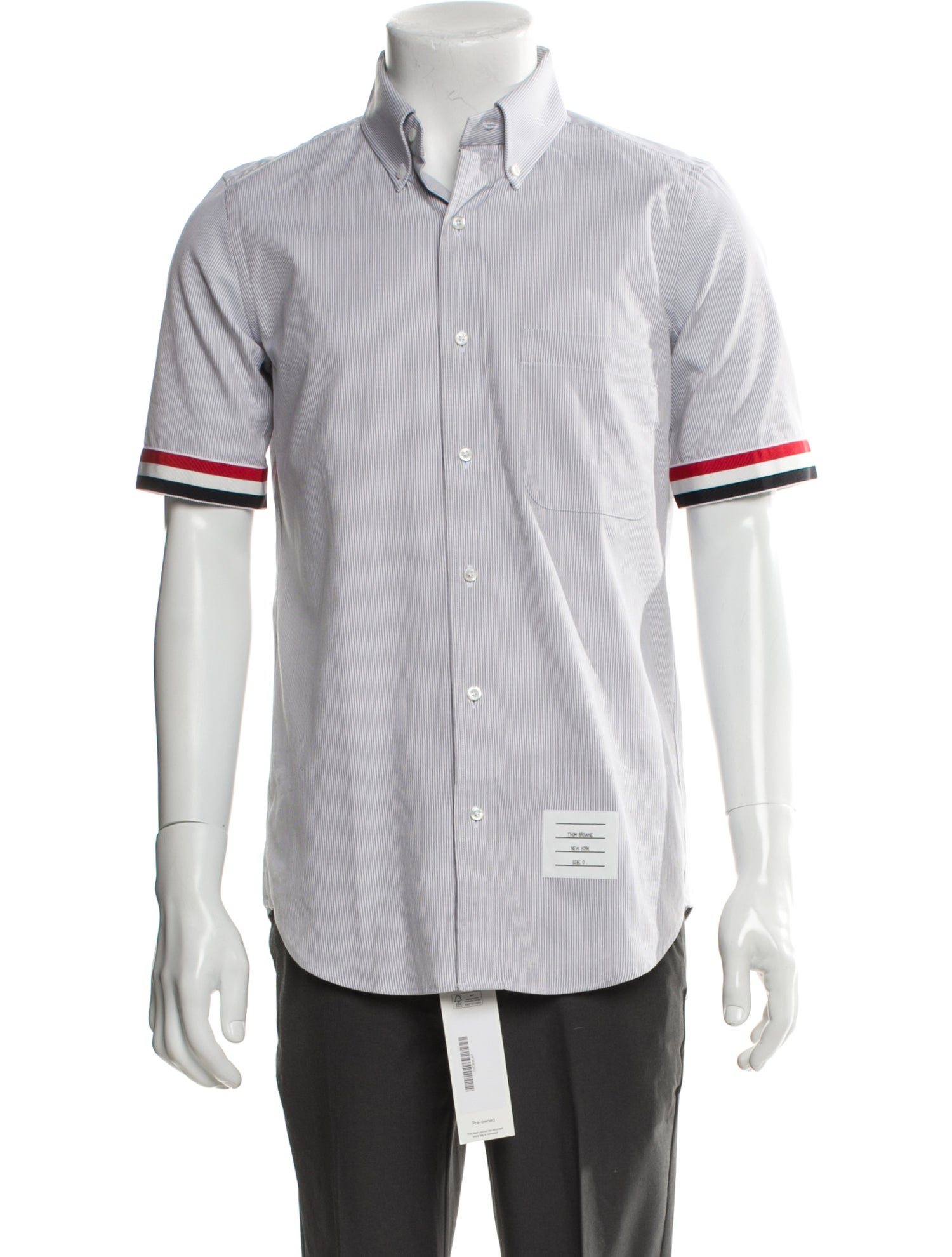 Thom Browne Striped Short Sleeve Shirt
