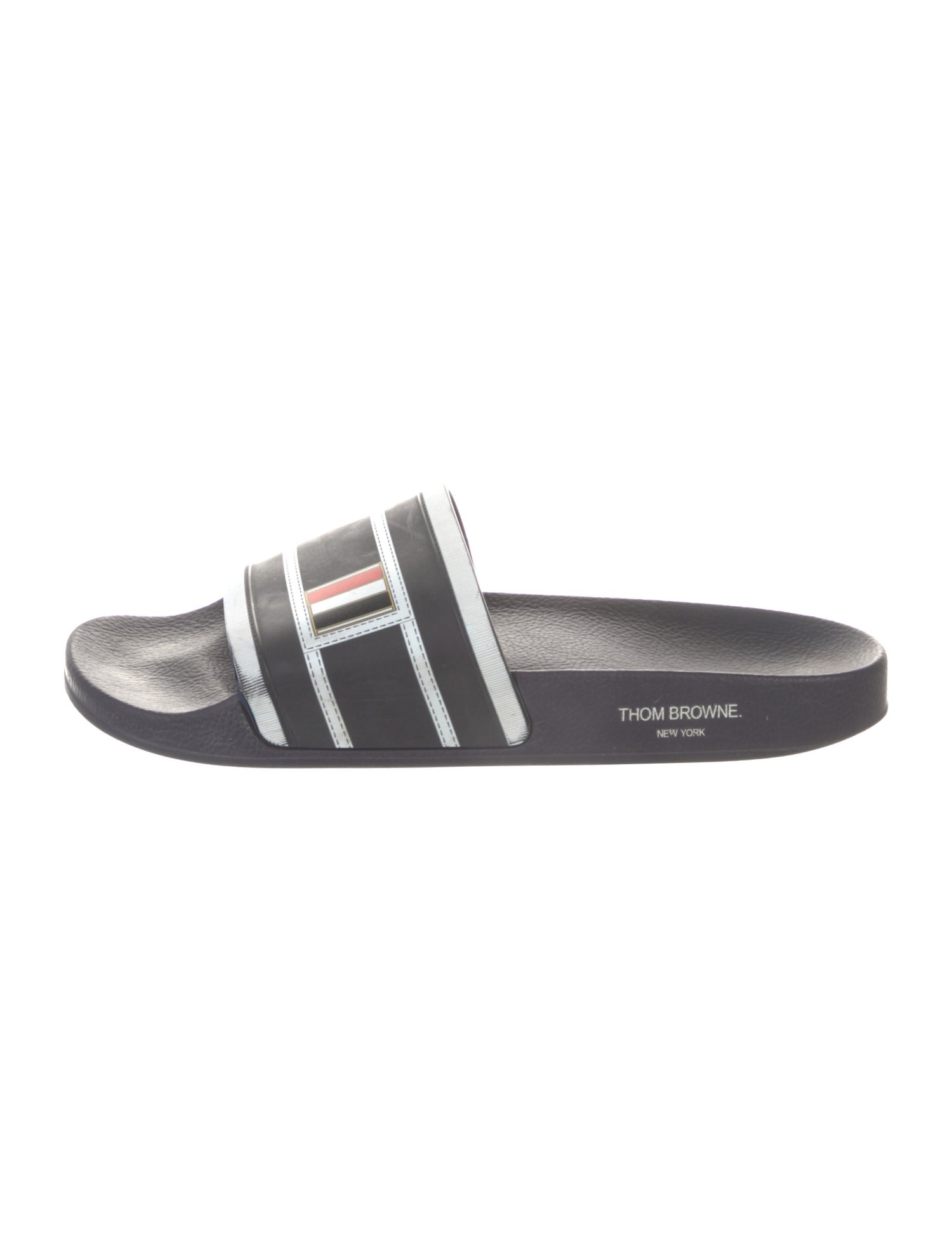 Thom Browne Rubber Striped Slides