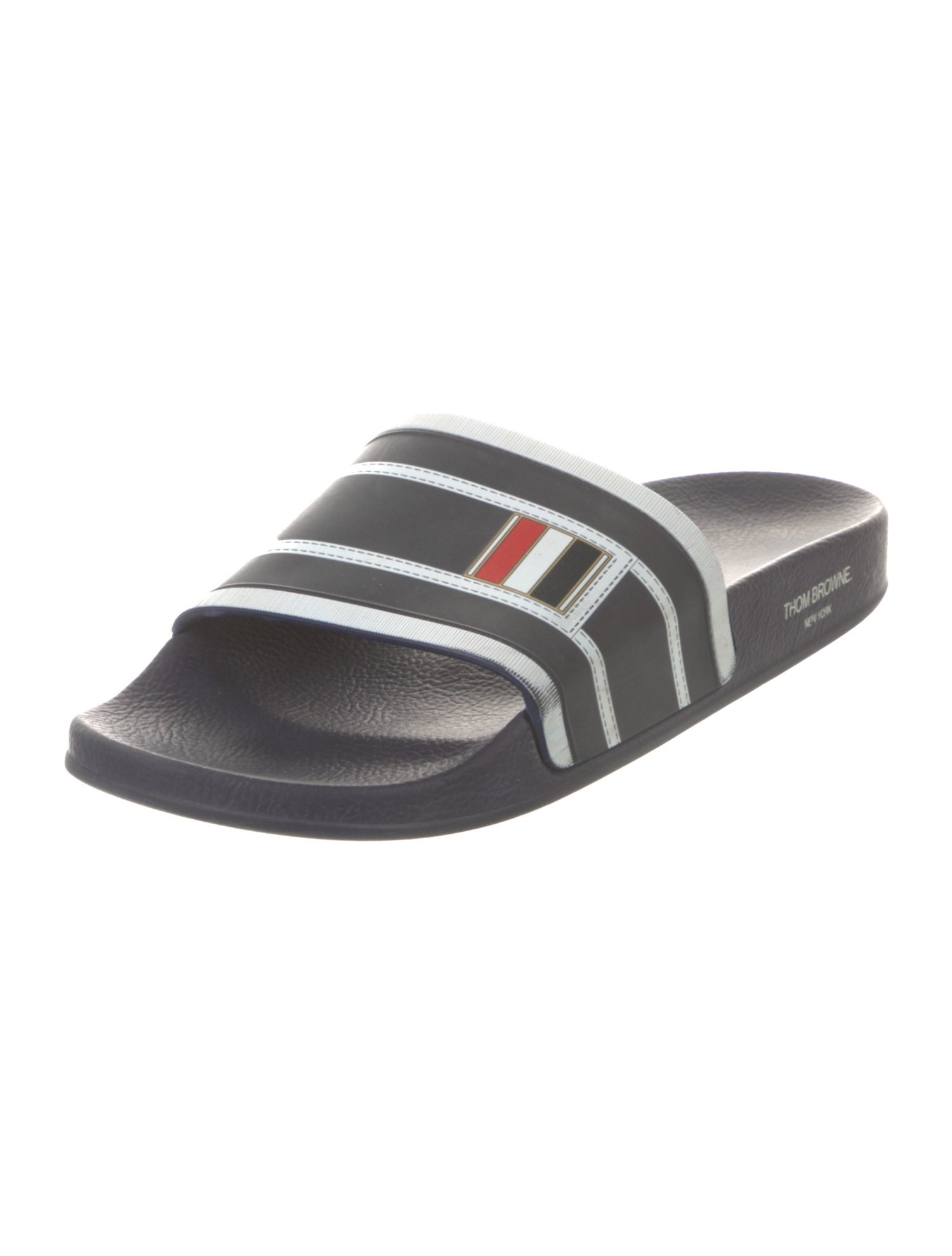 Thom Browne Rubber Striped Slides