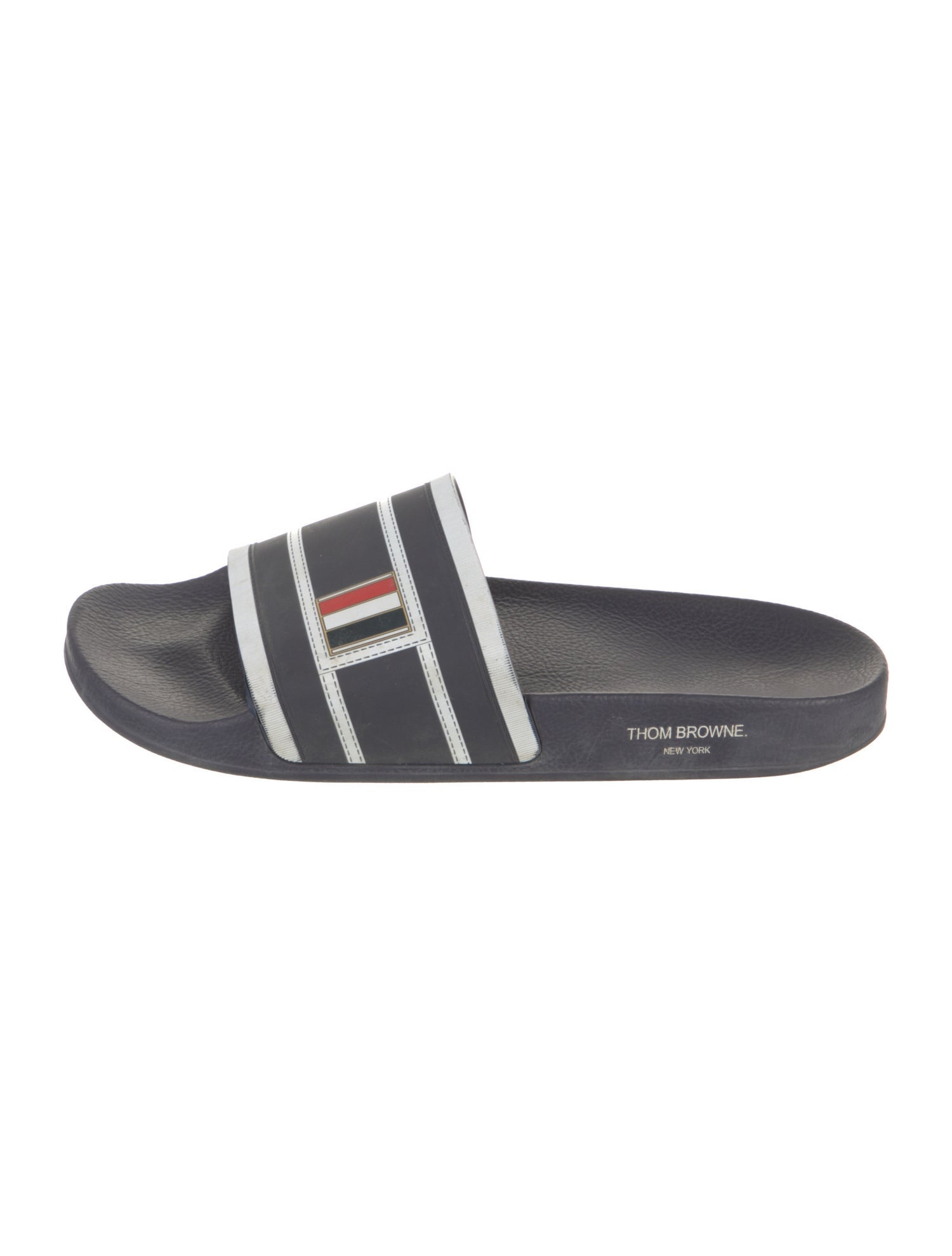 Thom Browne Rubber Colorblock Pattern Slides