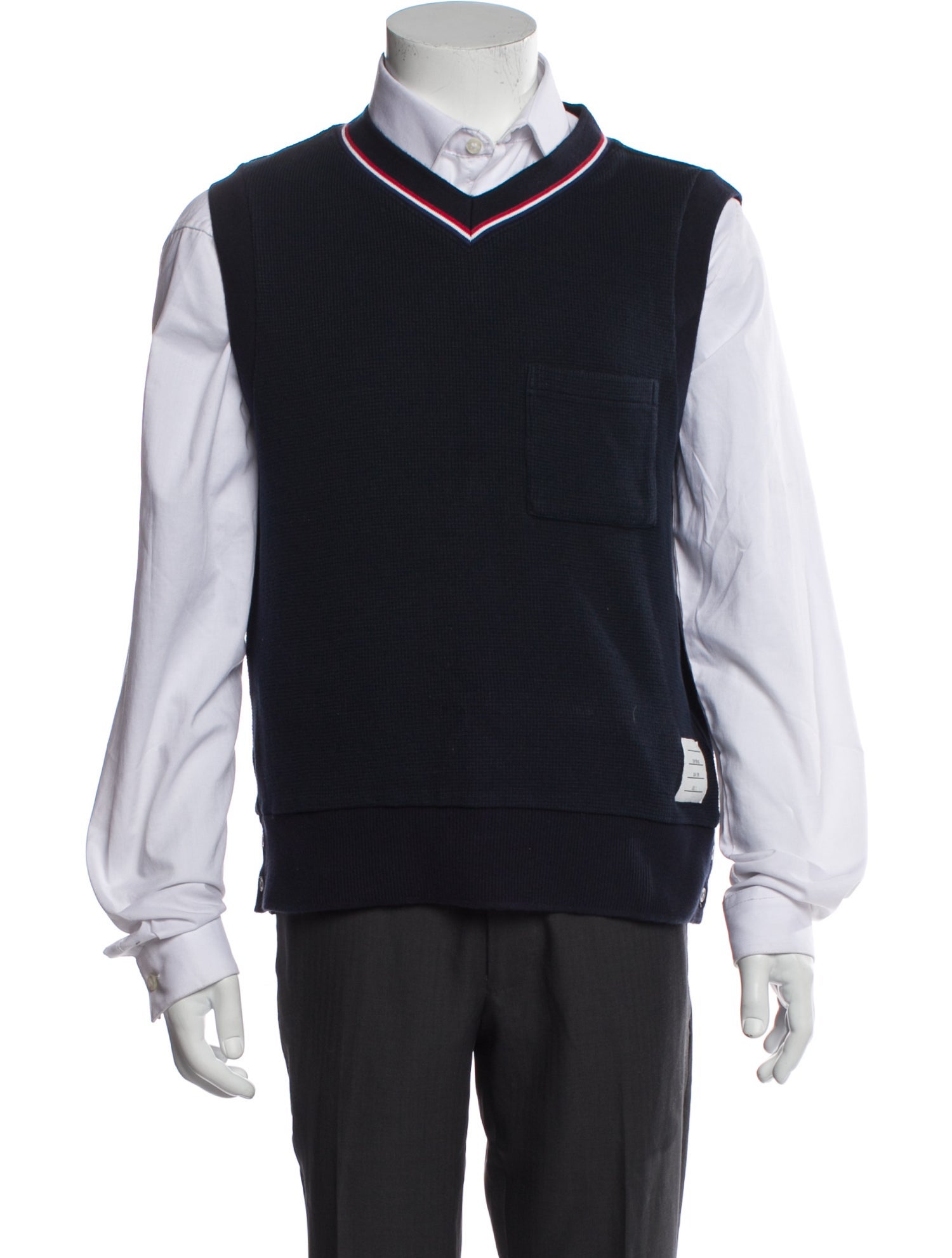 Thom Browne V-Neck Sleeveless Sweater Vest