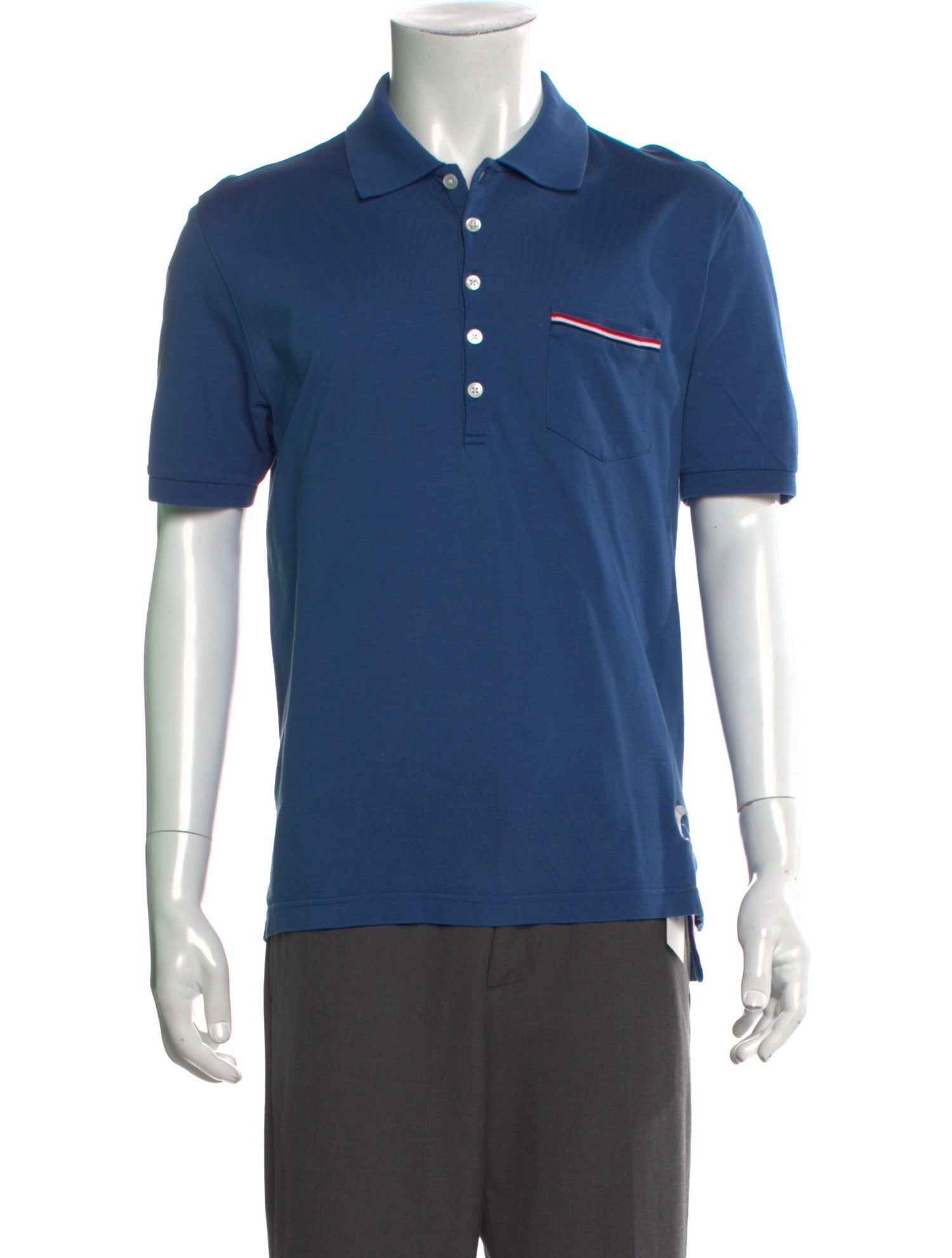 Thom Browne Crew Neck Short Sleeve Polo Shirt