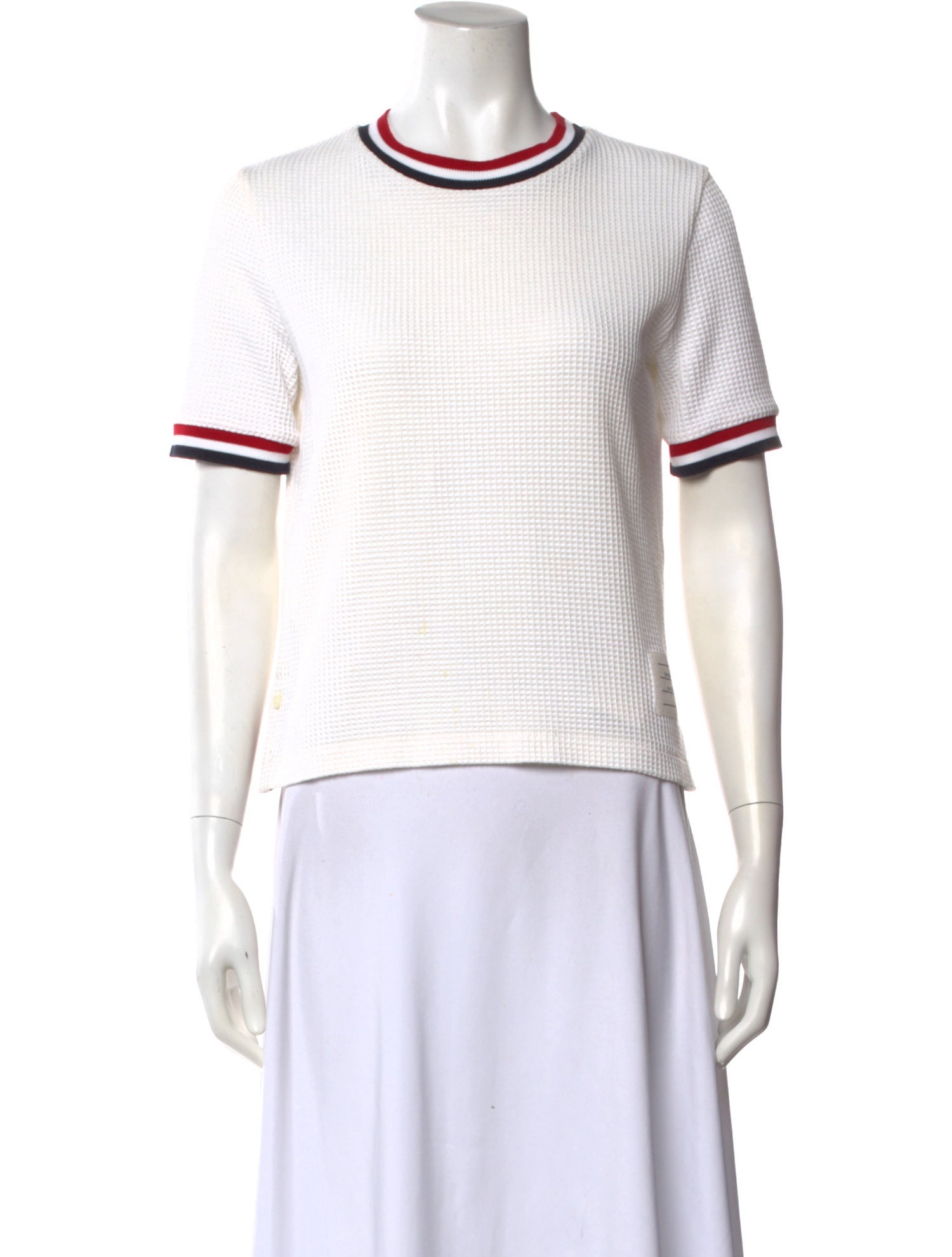 Thom Browne Waffle Knit Crew Neck T-Shirt