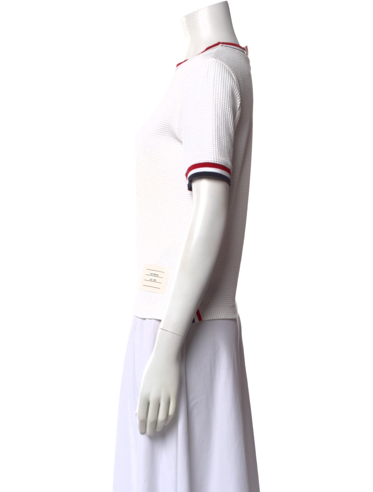 Thom Browne Waffle Knit Crew Neck T-Shirt