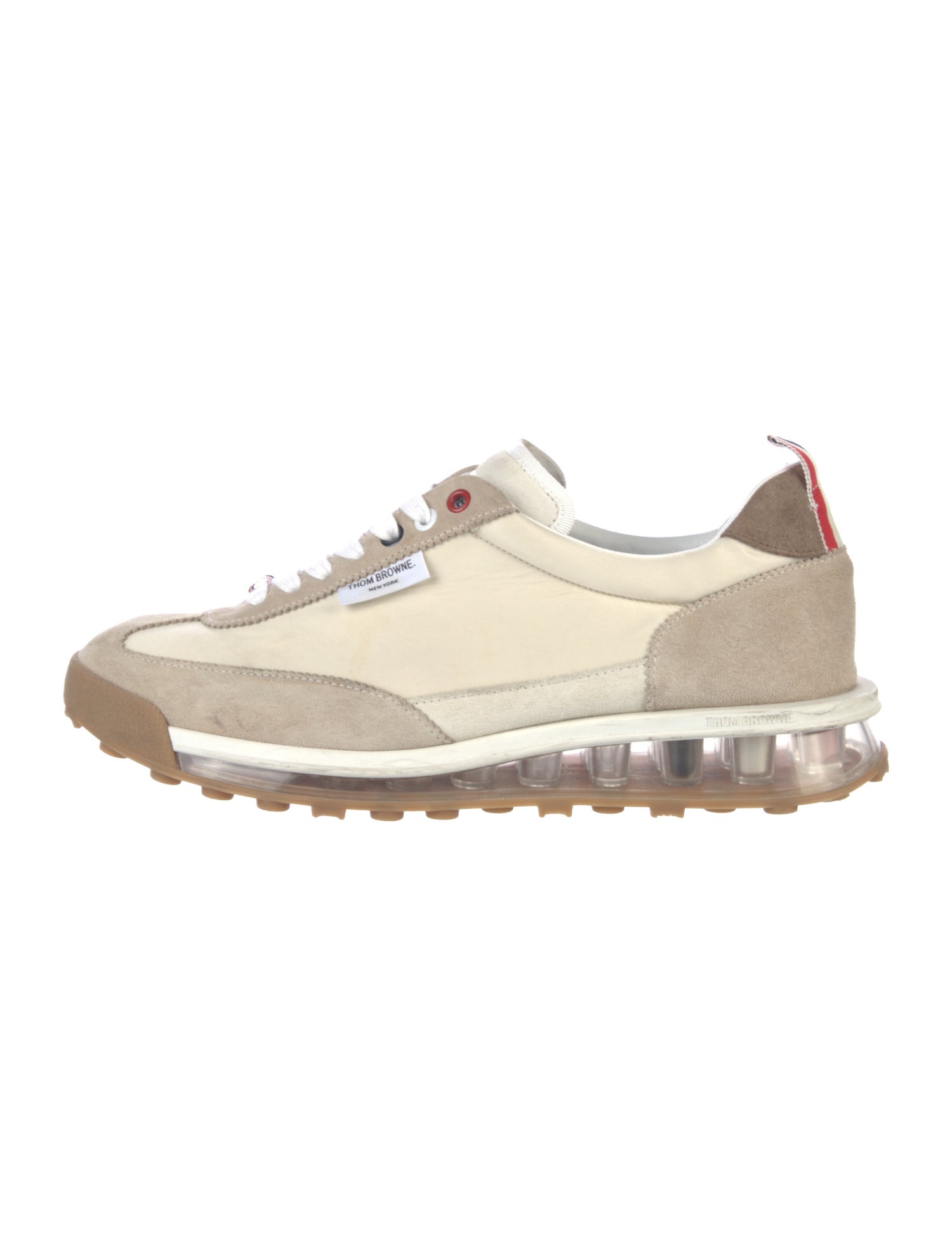 Thom Browne Suede Colorblock Pattern Sneakers