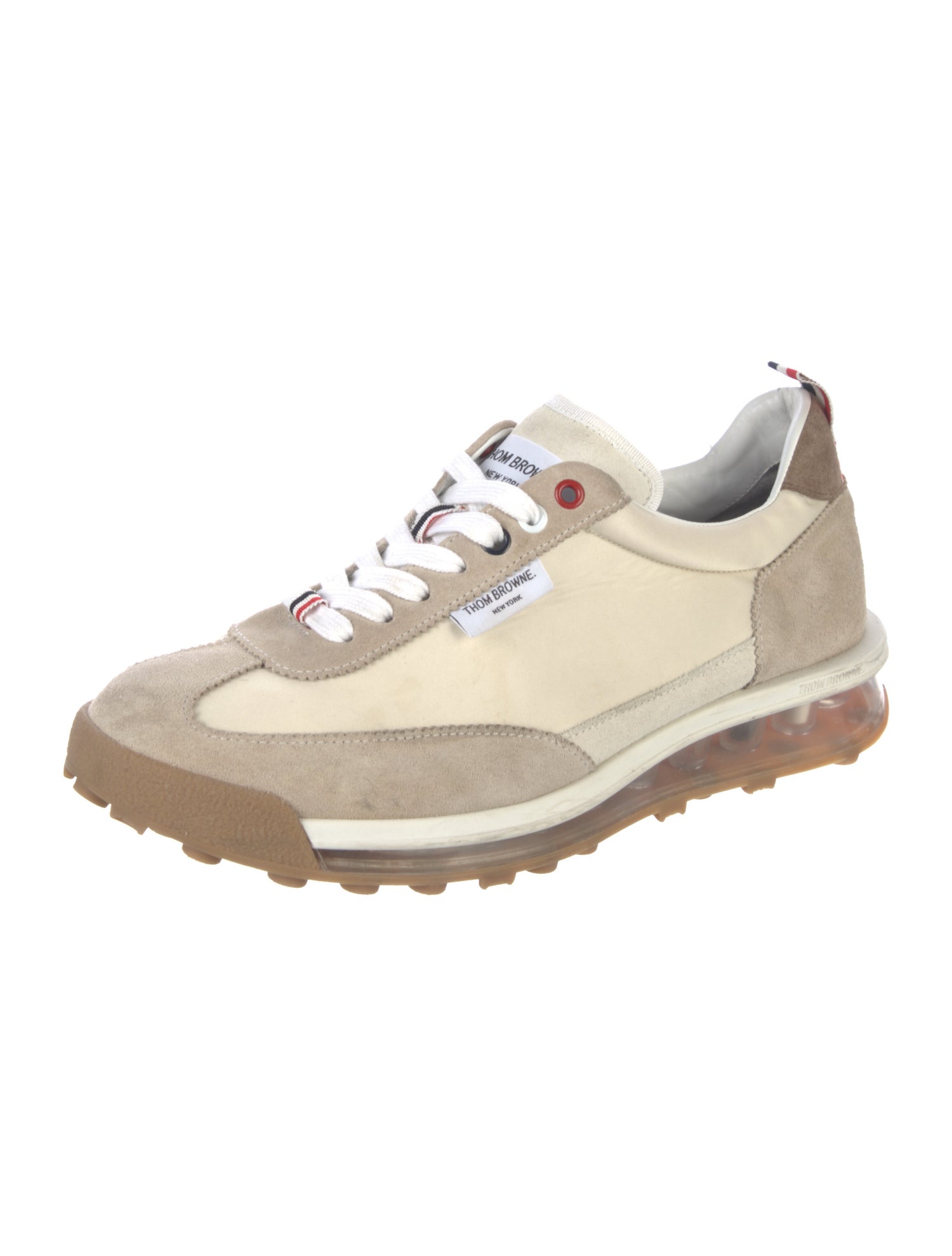 Thom Browne Suede Colorblock Pattern Sneakers