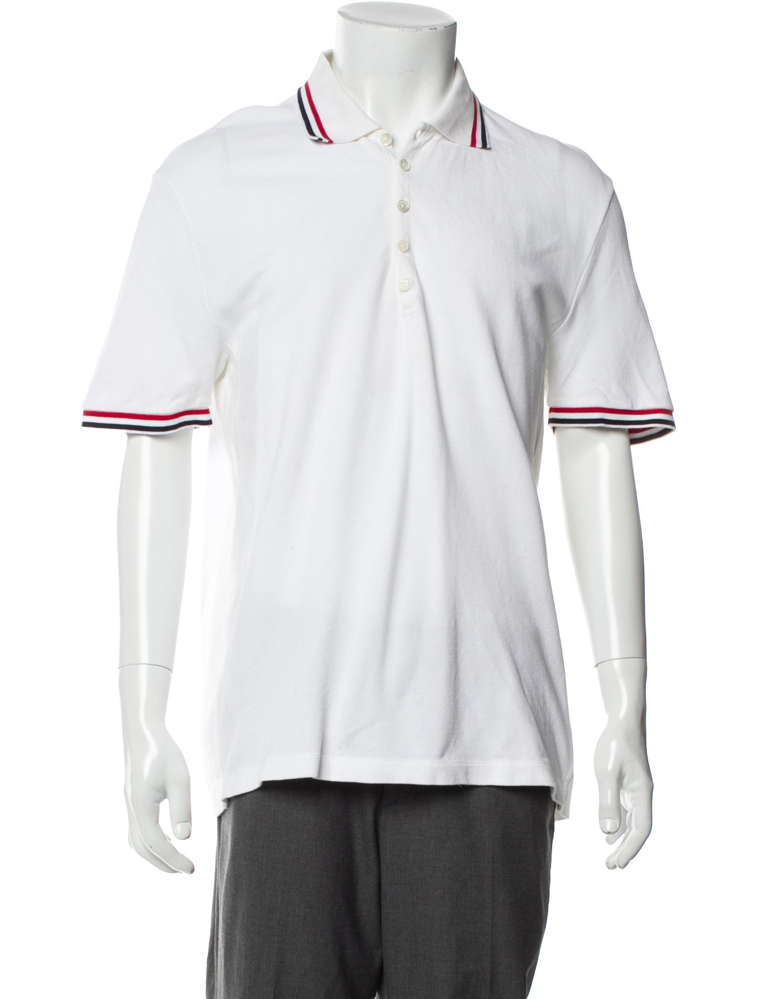 Thom Browne Striped Collar Polo Shirt