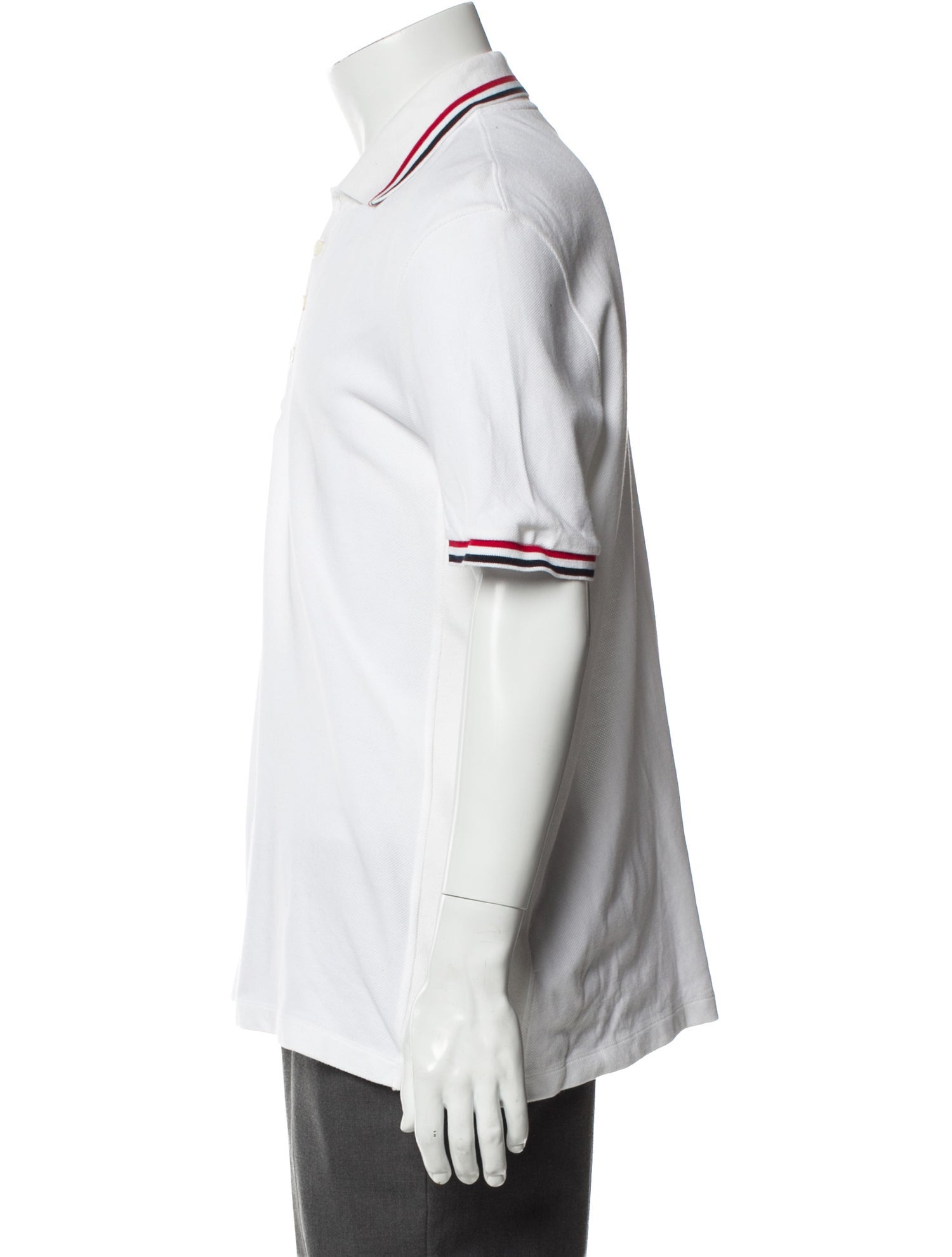 Thom Browne Striped Collar Polo Shirt