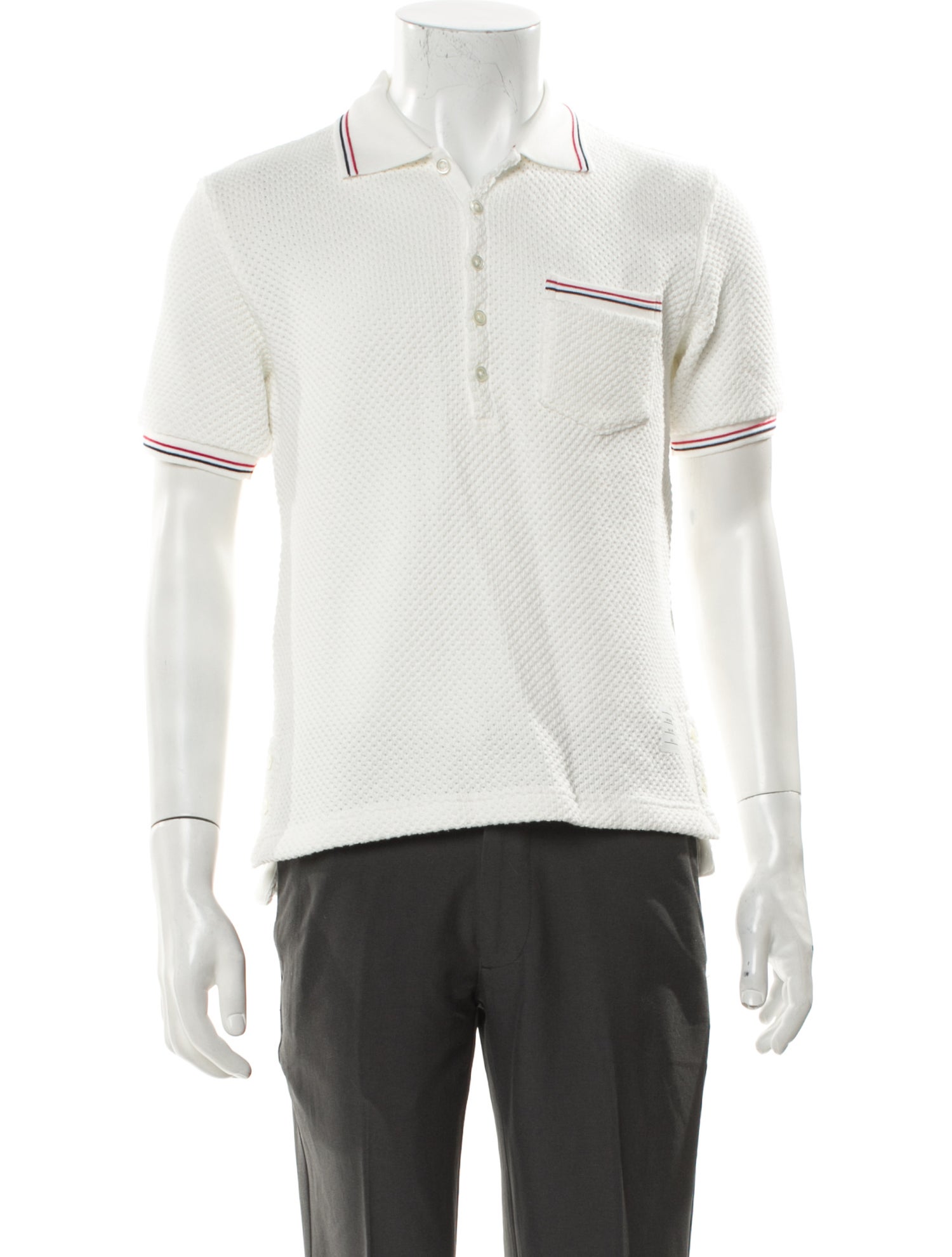 Thom Browne Collar Short Sleeve Polo Shirt