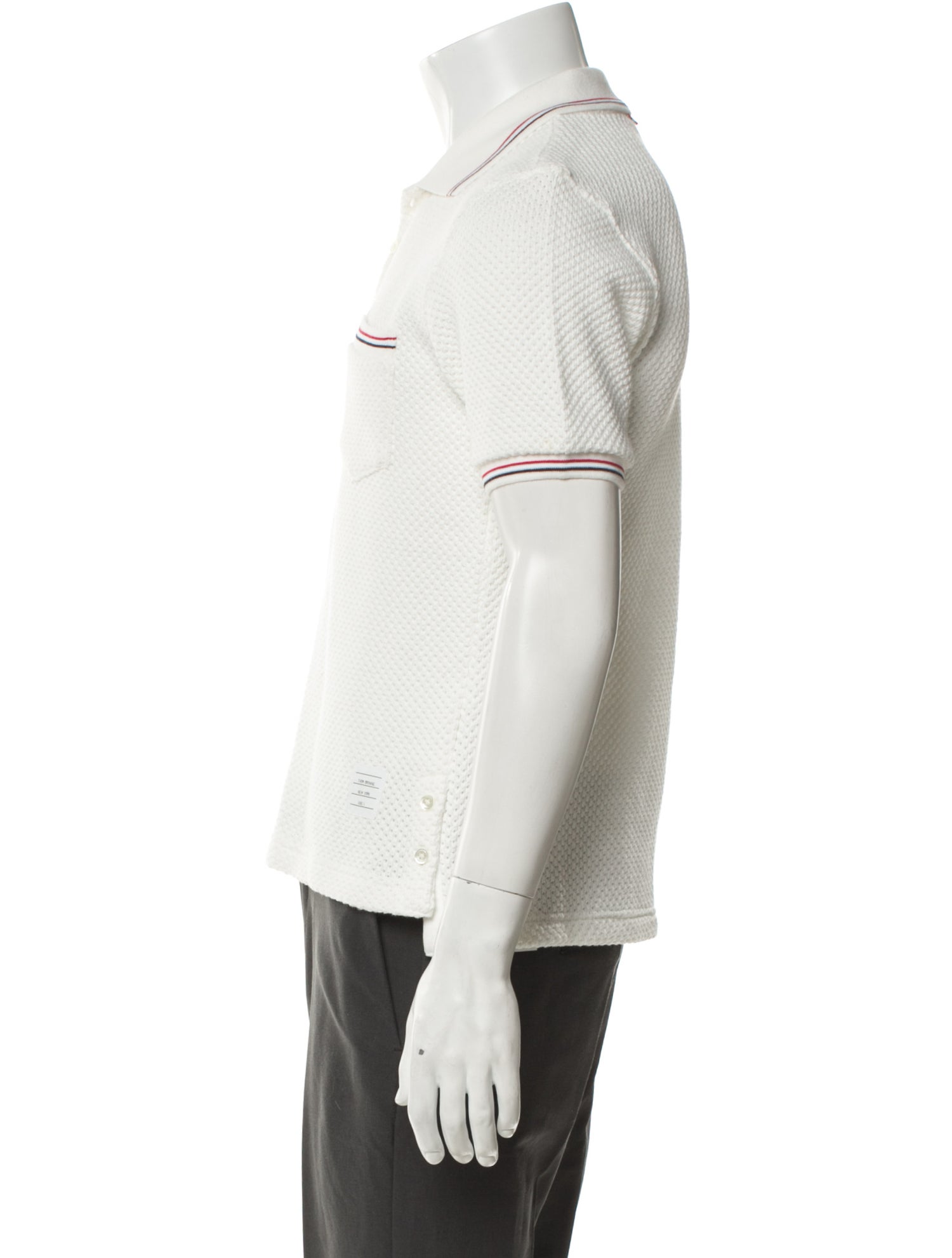 Thom Browne Collar Short Sleeve Polo Shirt