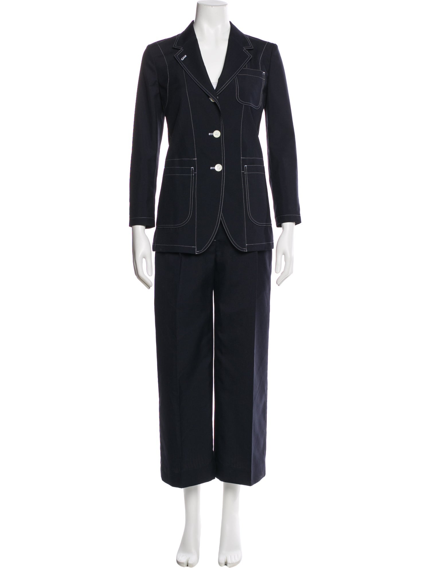 Thom Browne Printed Grosgrain Trim Pantsuit w/ Tags