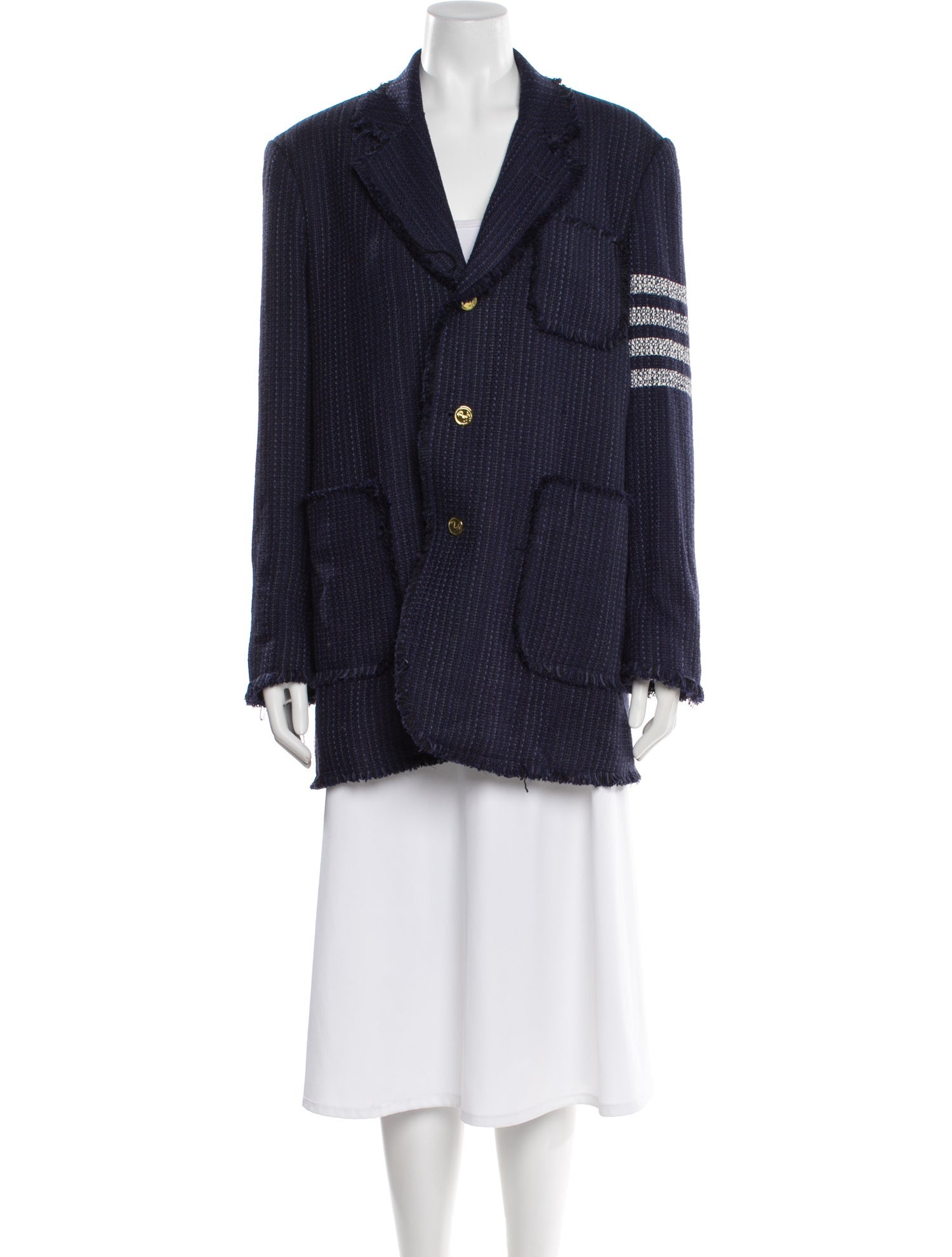 Thom Browne 4-Bar Peacoat