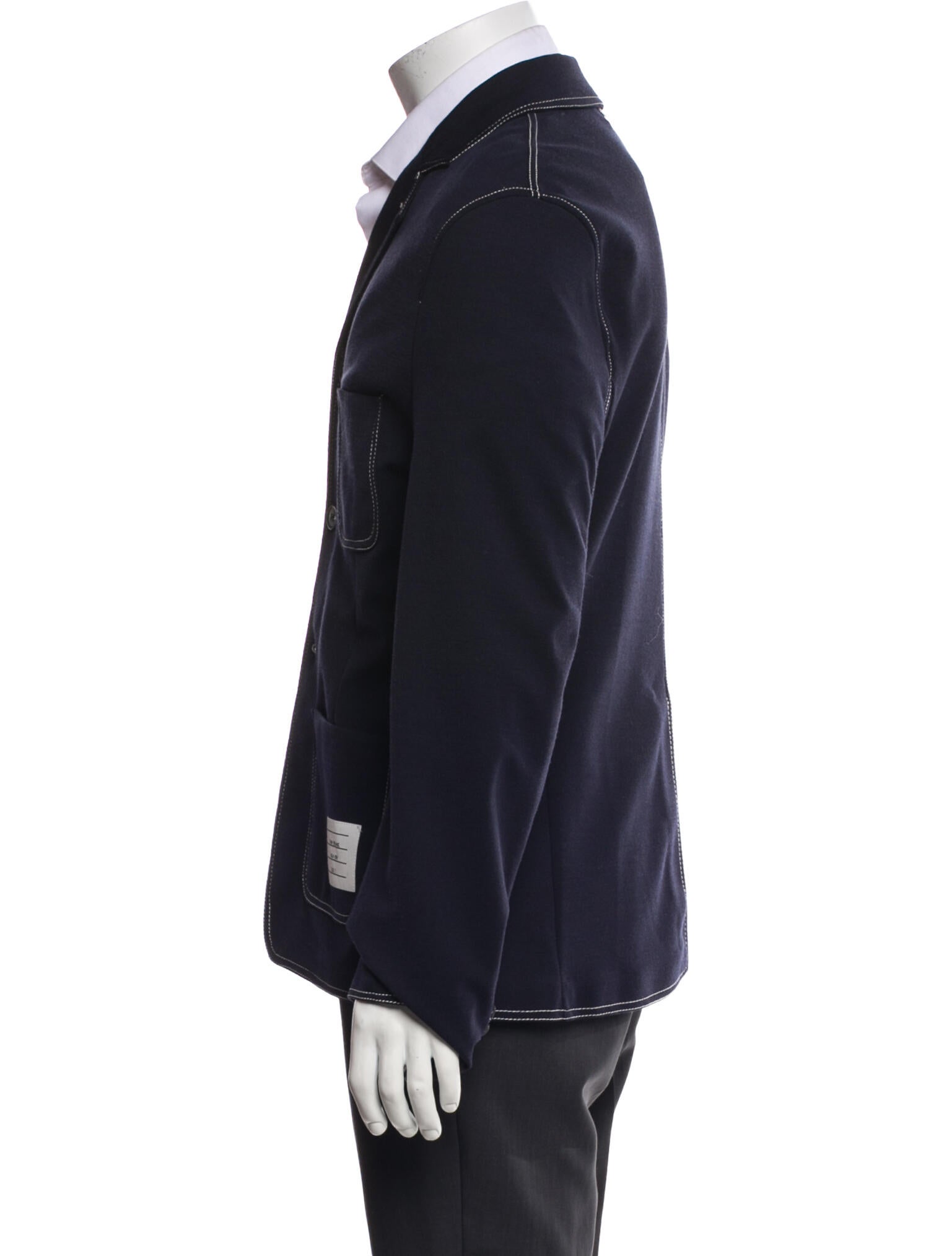 Thom Browne Wool Embroidered Accent Sport Coat