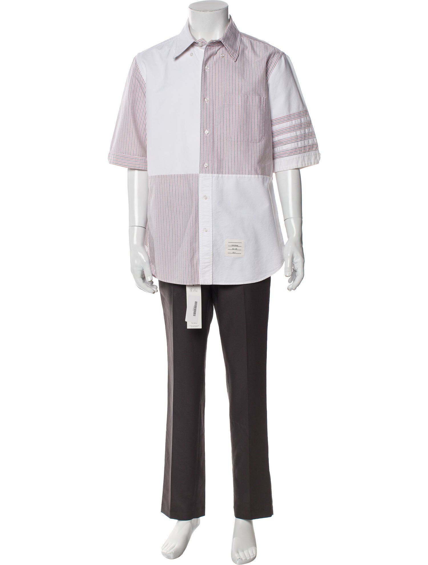 Thom Browne Striped Short Sleeve Shirt