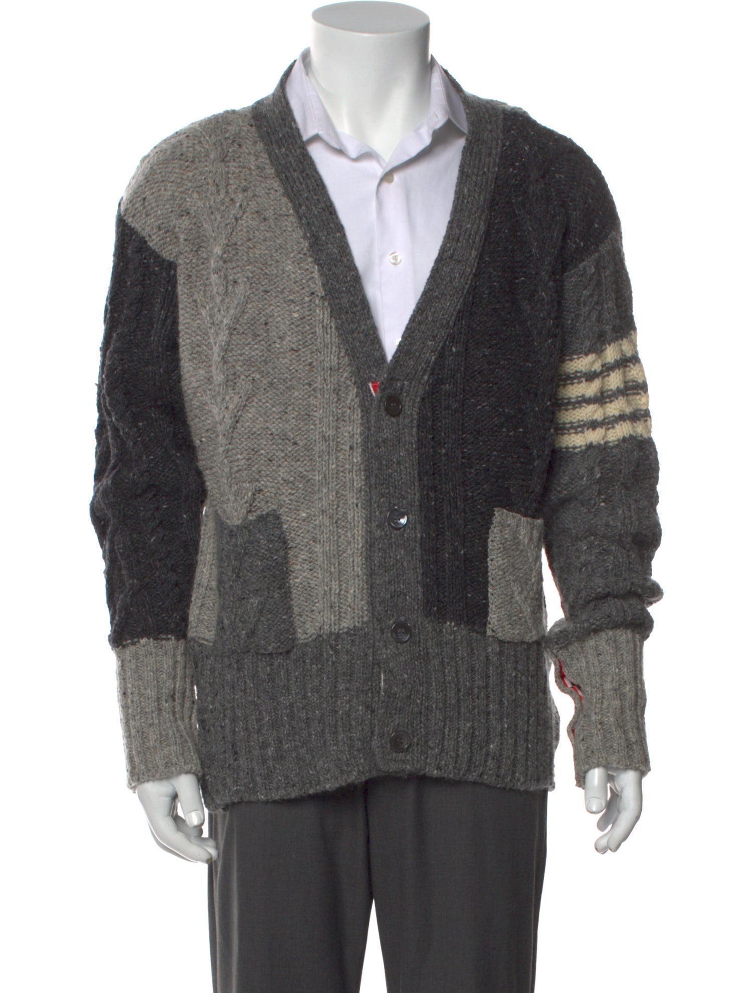 Thom Browne 4-Bar Wool Cardigan