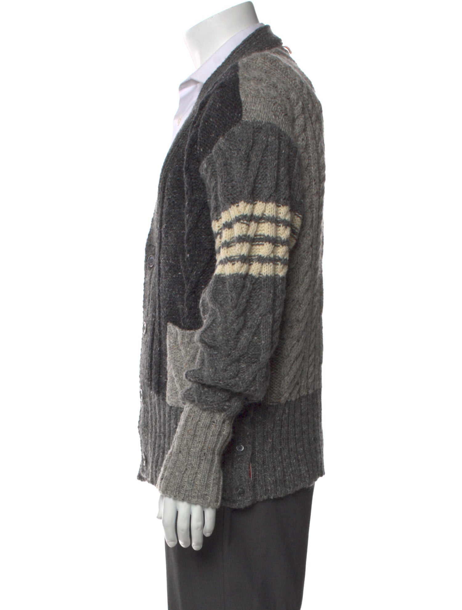 Thom Browne 4-Bar Wool Cardigan