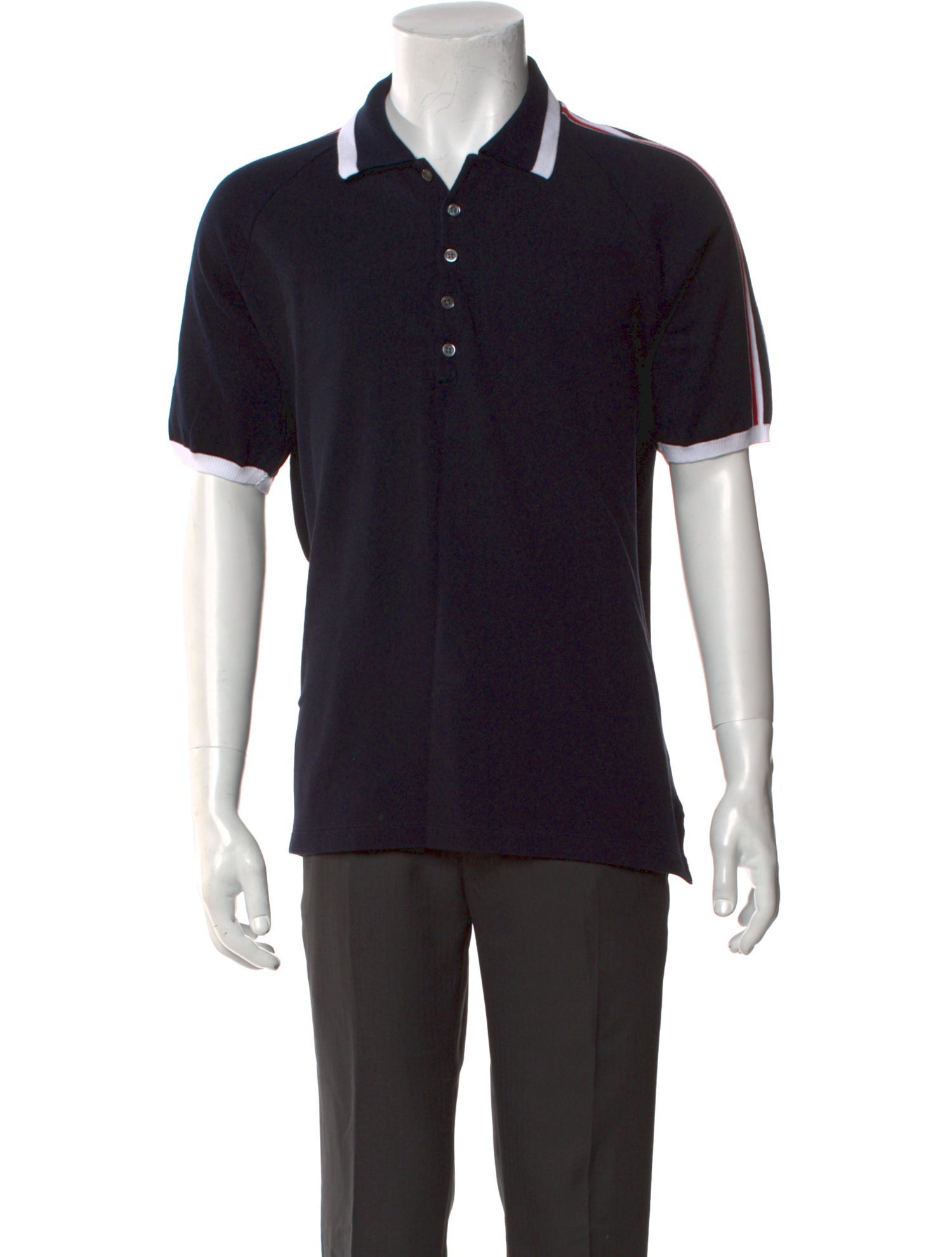 Thom Browne Collar Short Sleeve Polo Shirt