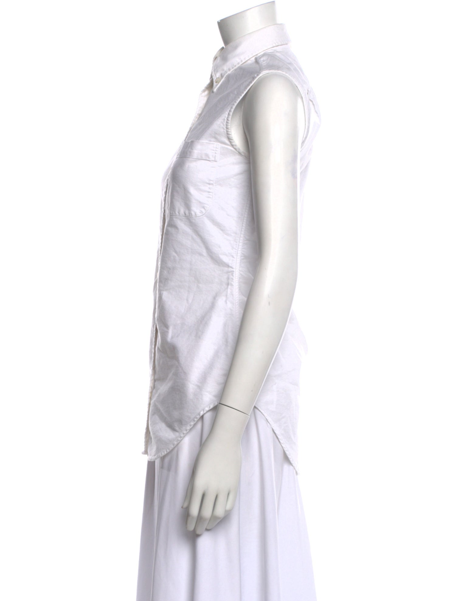 Thom Browne Sleeveless Button-Up Top