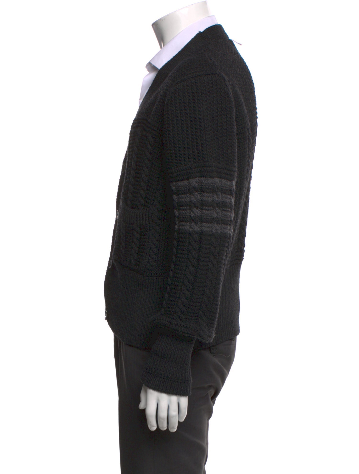 Thom Browne Merino Wool V-Neck Cardigan