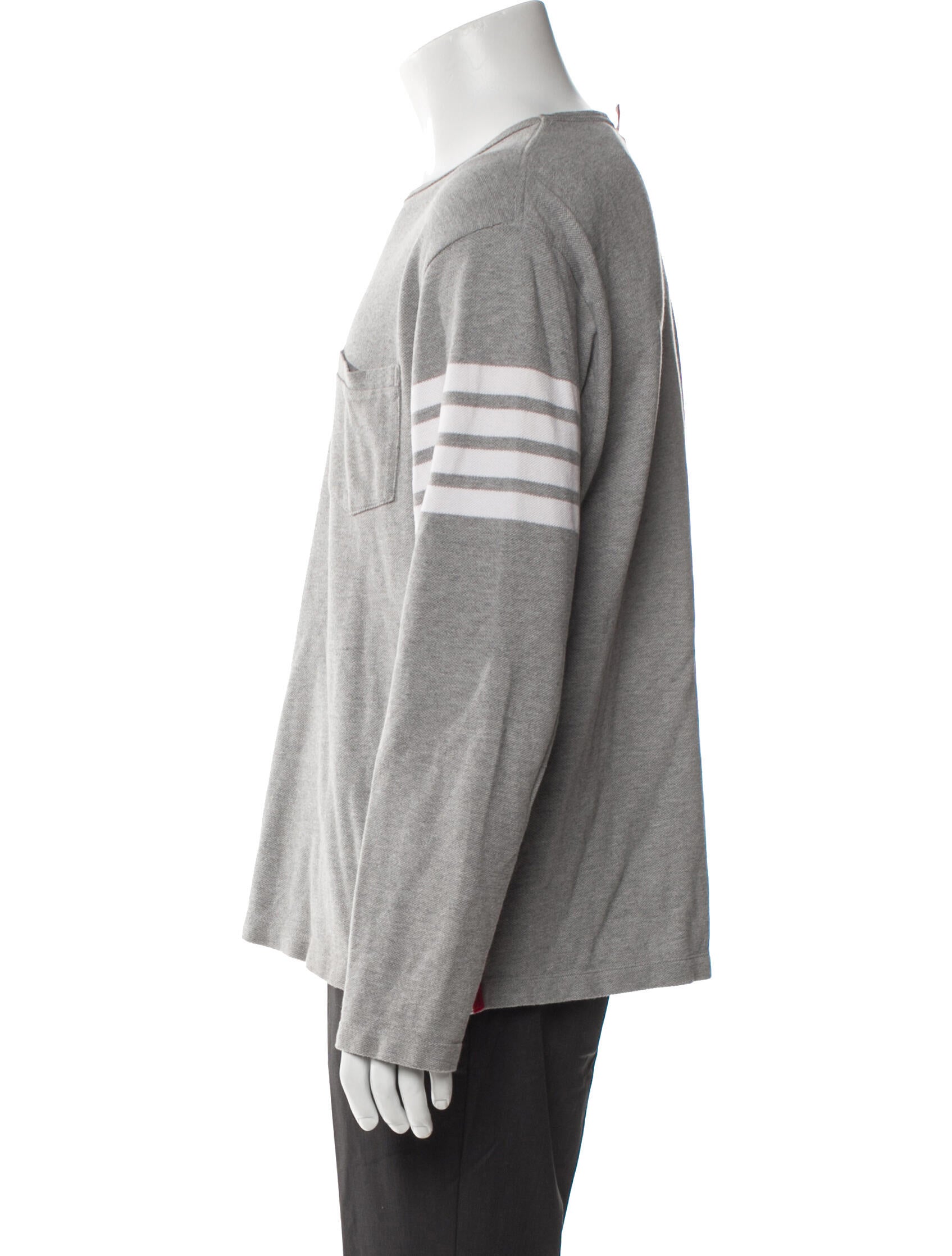 Thom Browne Crew Neck Long Sleeve Pullover