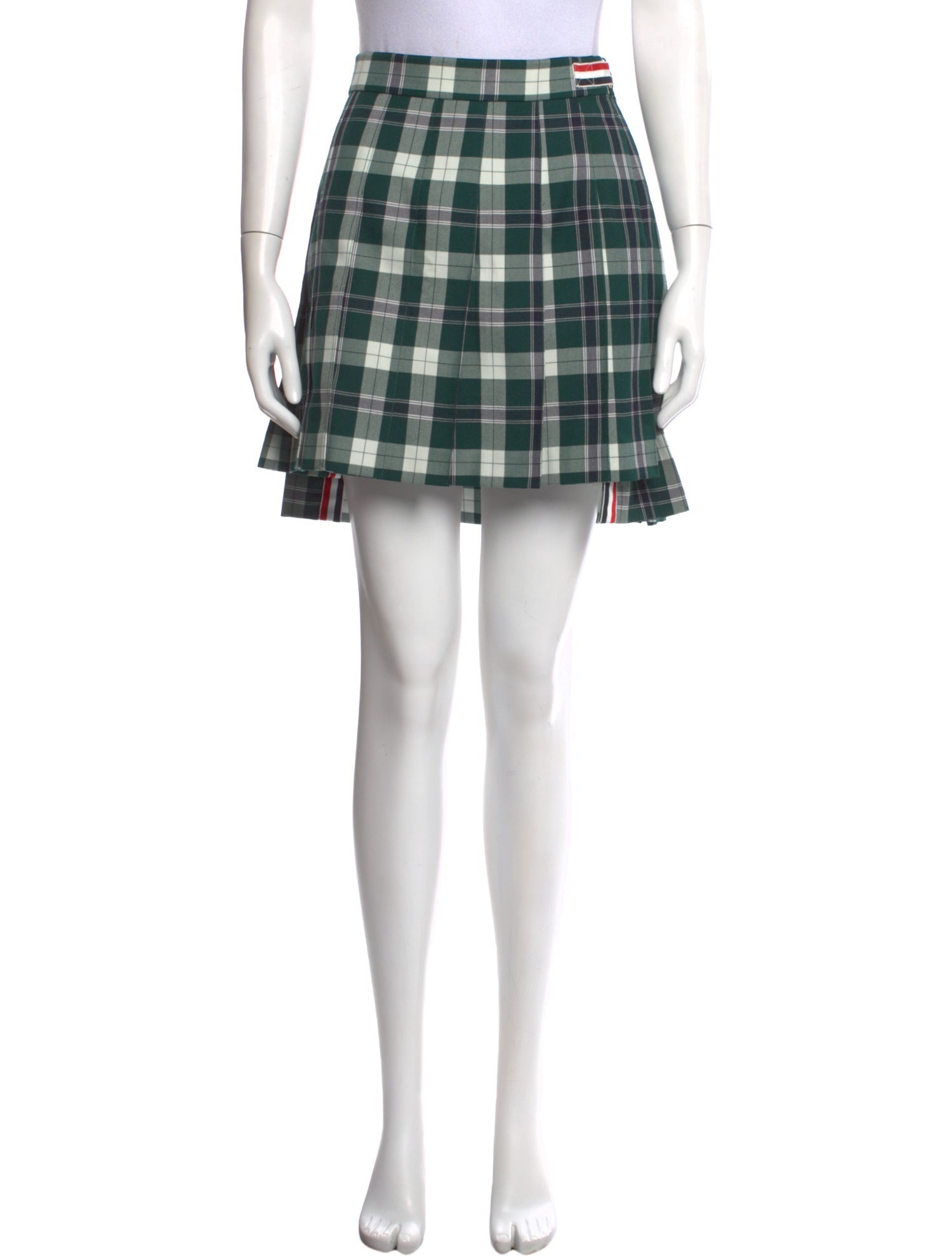 Thom Browne Plaid Print Mini Skirt
