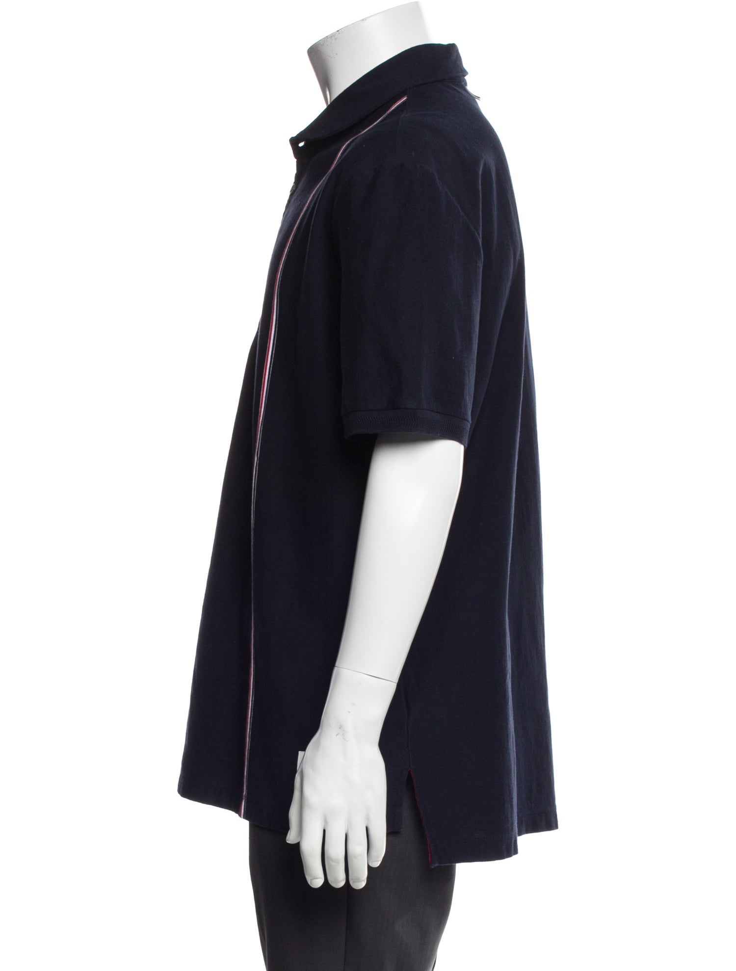 Thom Browne Crew Neck Long Sleeve Polo Shirt