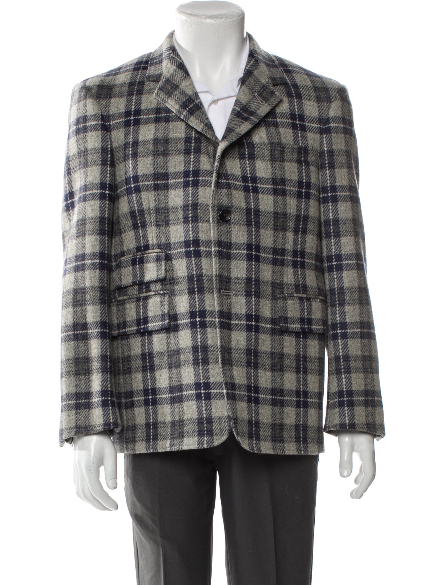 Thom Browne Wool Plaid Print Blazer w/ Tags