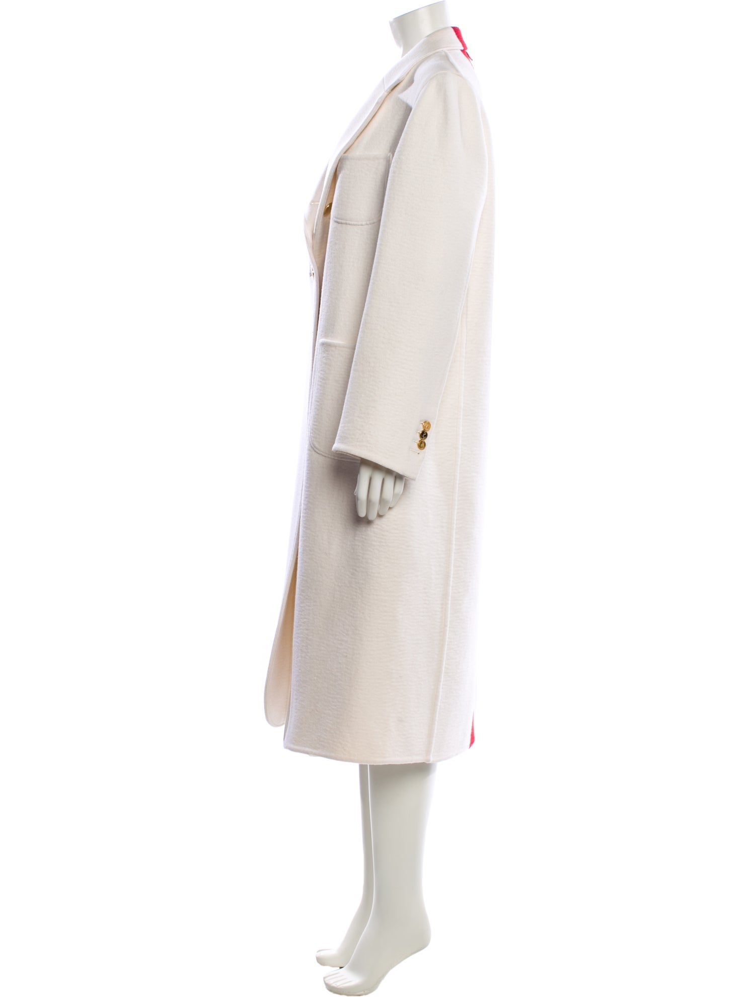 Thom Browne Wool Faux Fur Coat