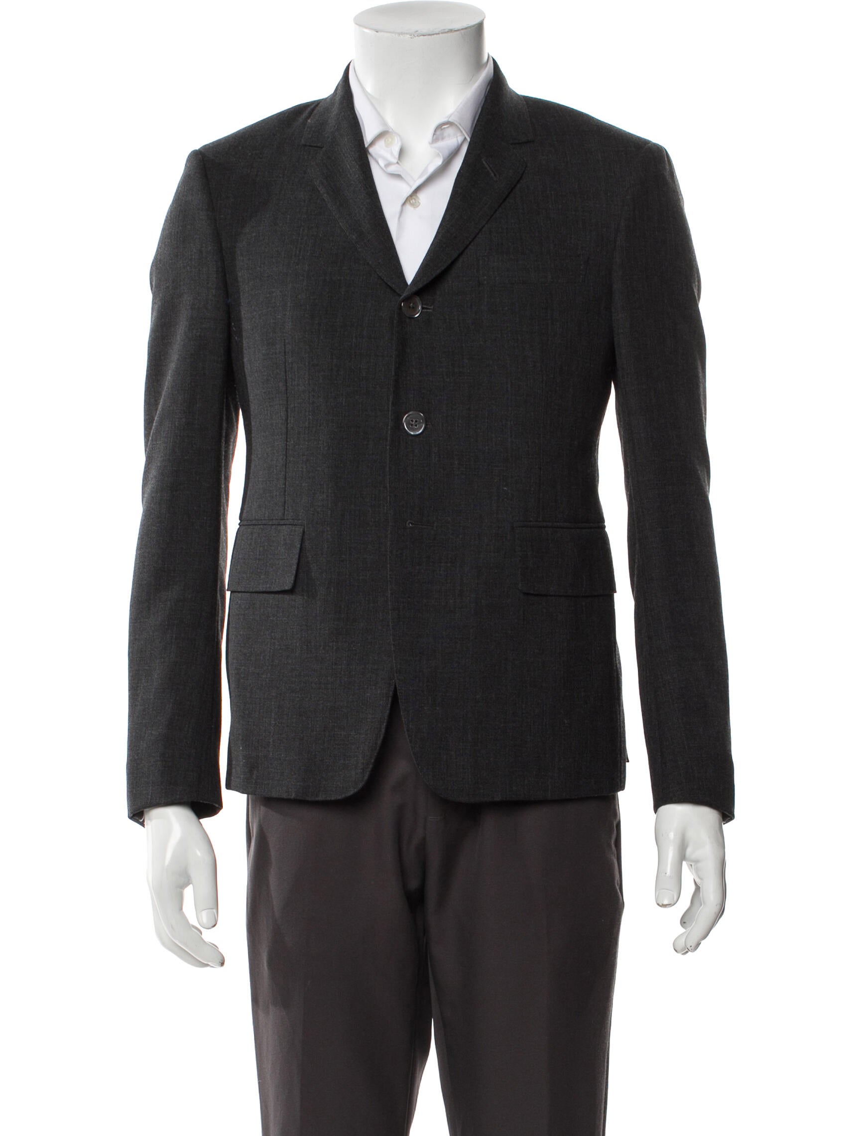 Thom Browne Wool Grosgrain Trim Blazer
