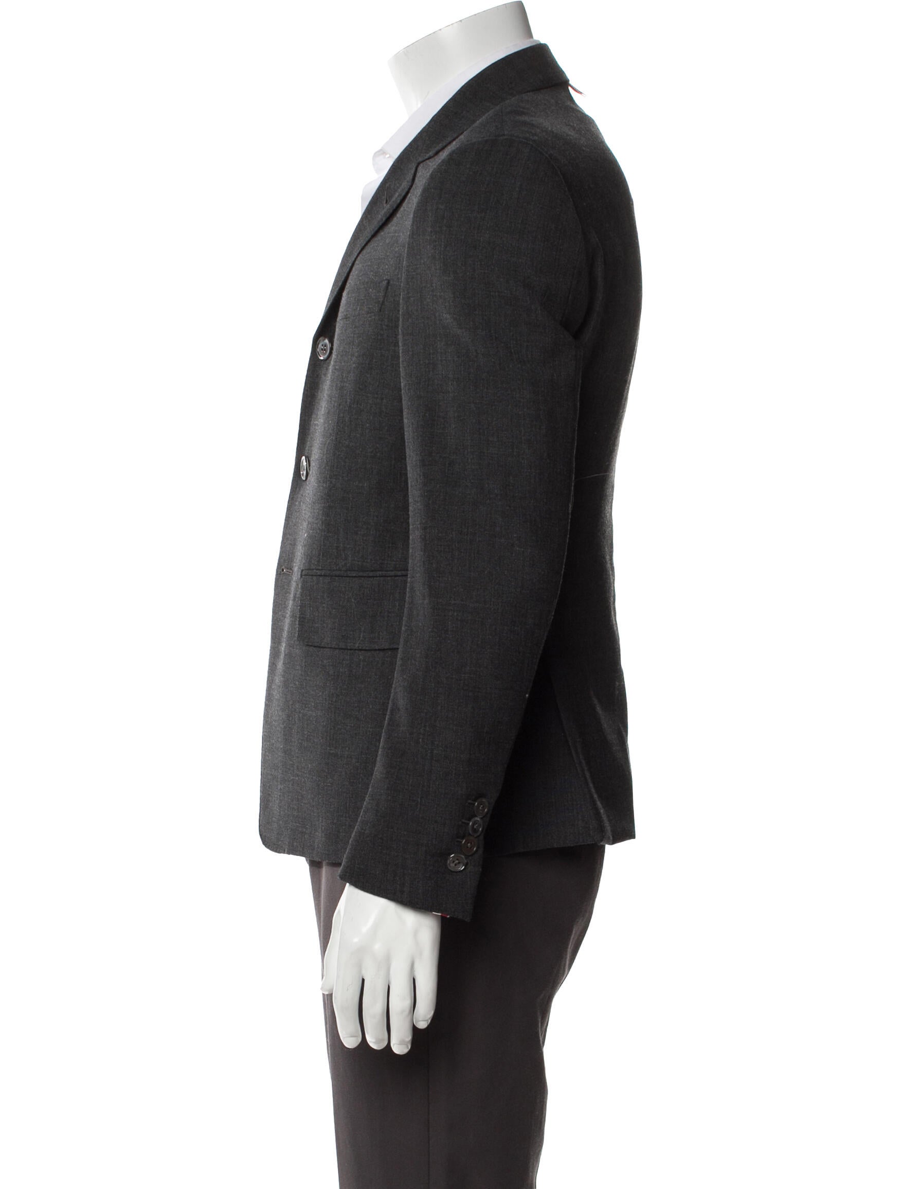 Thom Browne Wool Grosgrain Trim Blazer