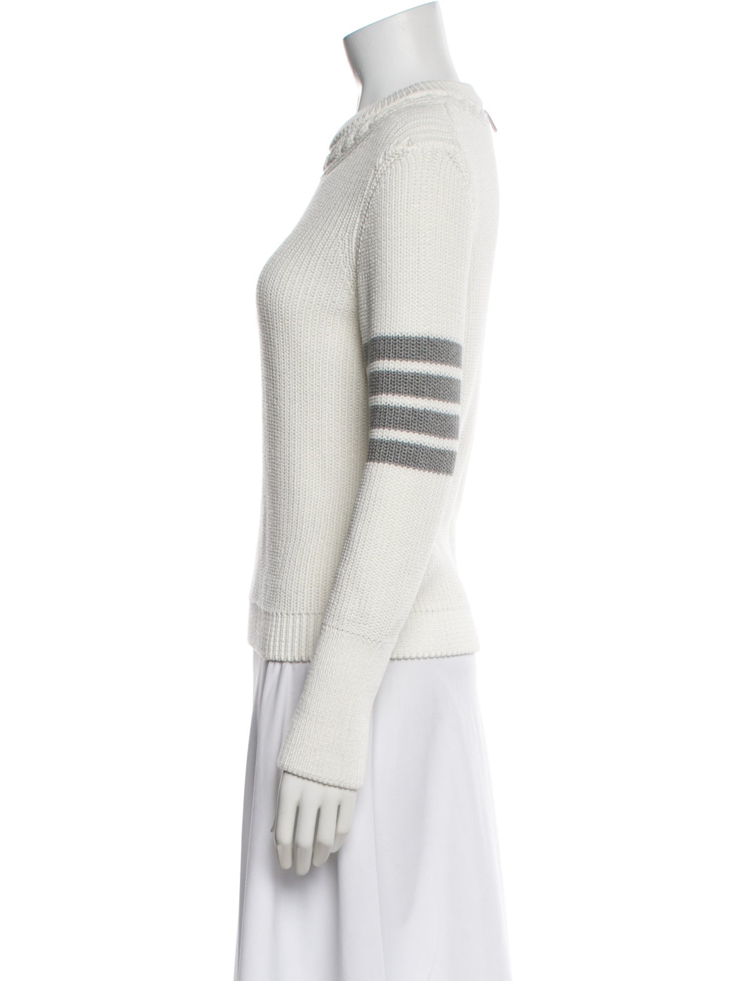 Thom Browne Graphic Print Mock Neck Sweater