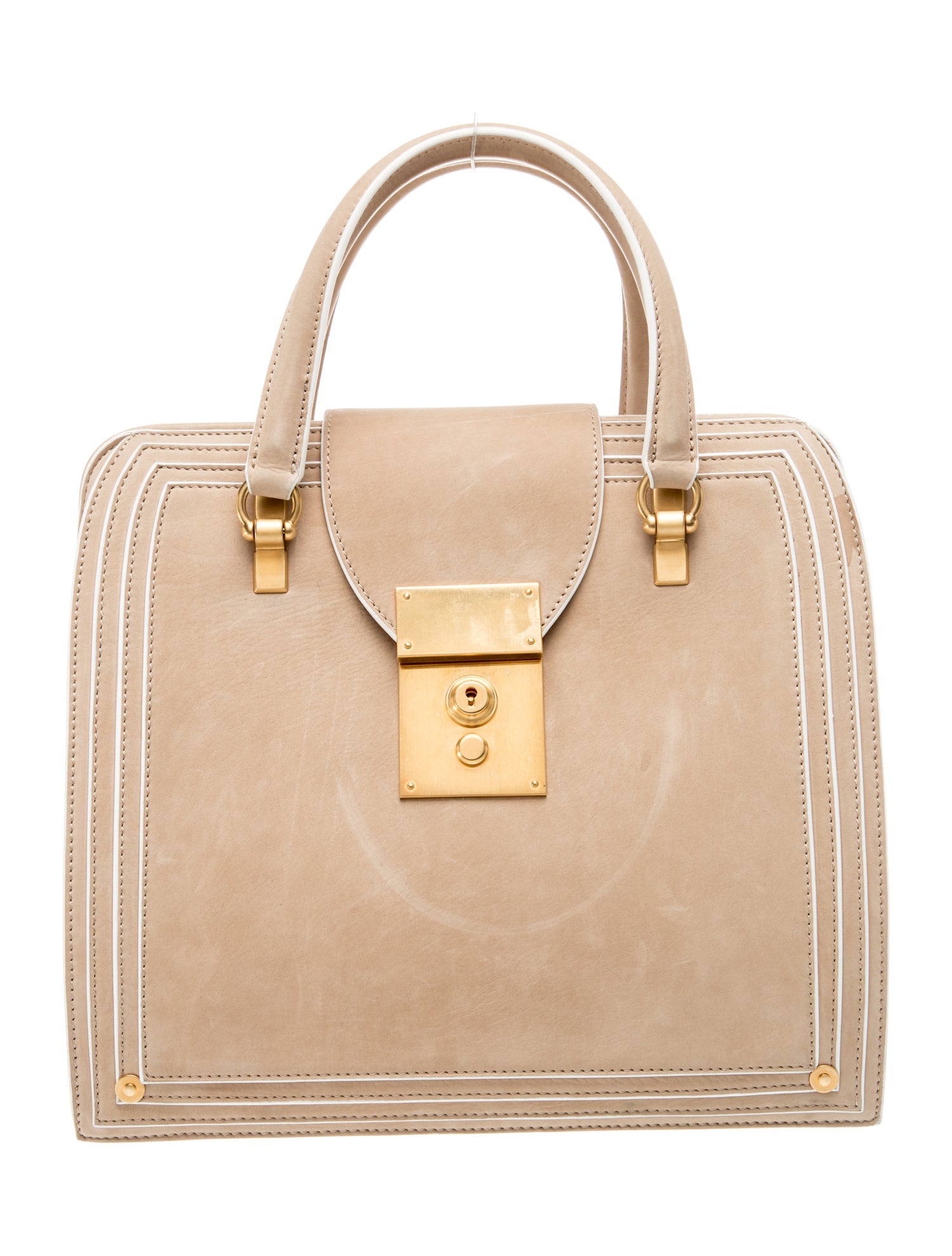 Thom Browne Suede Top Handle Bag