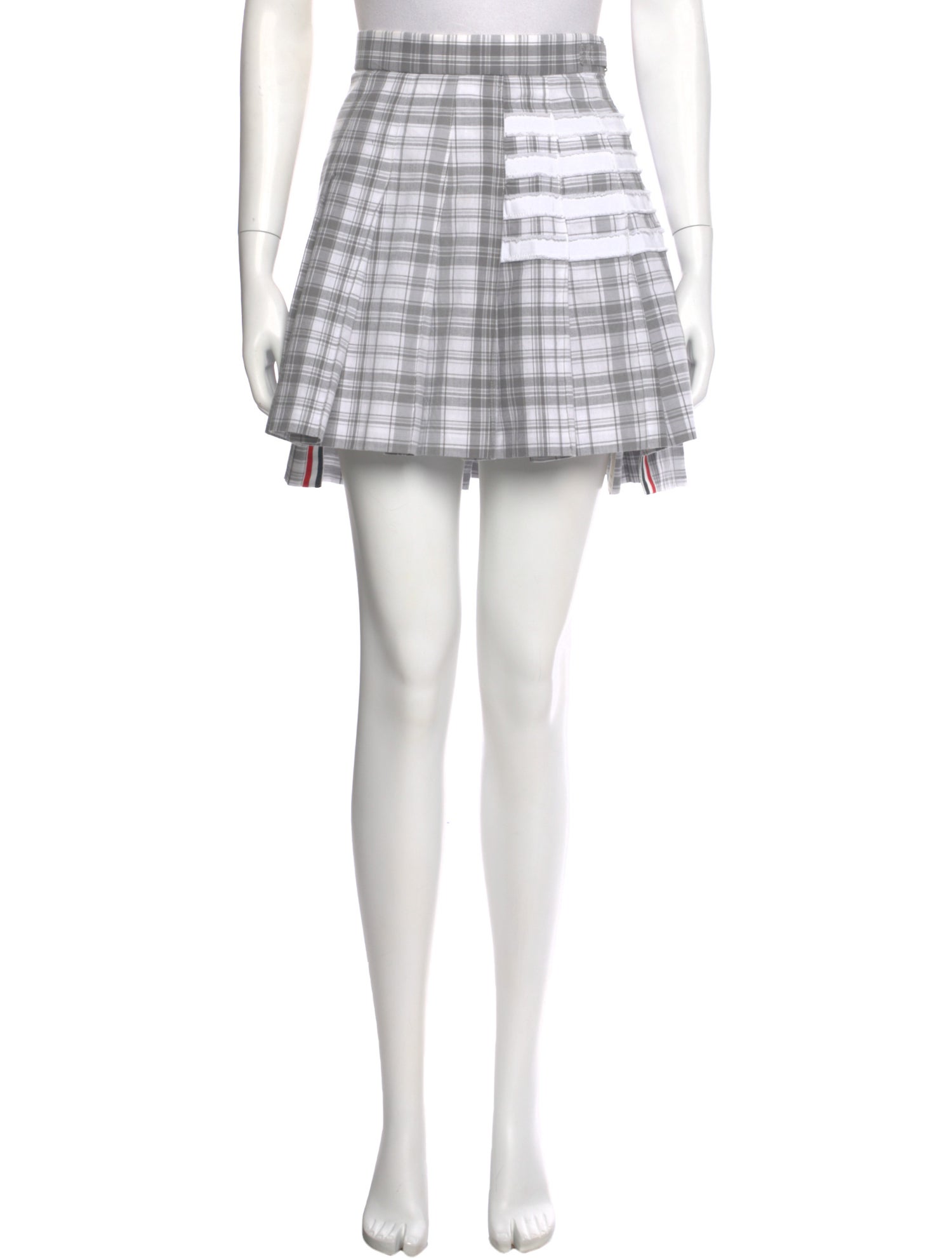 Thom Browne Plaid Print Mini Skirt