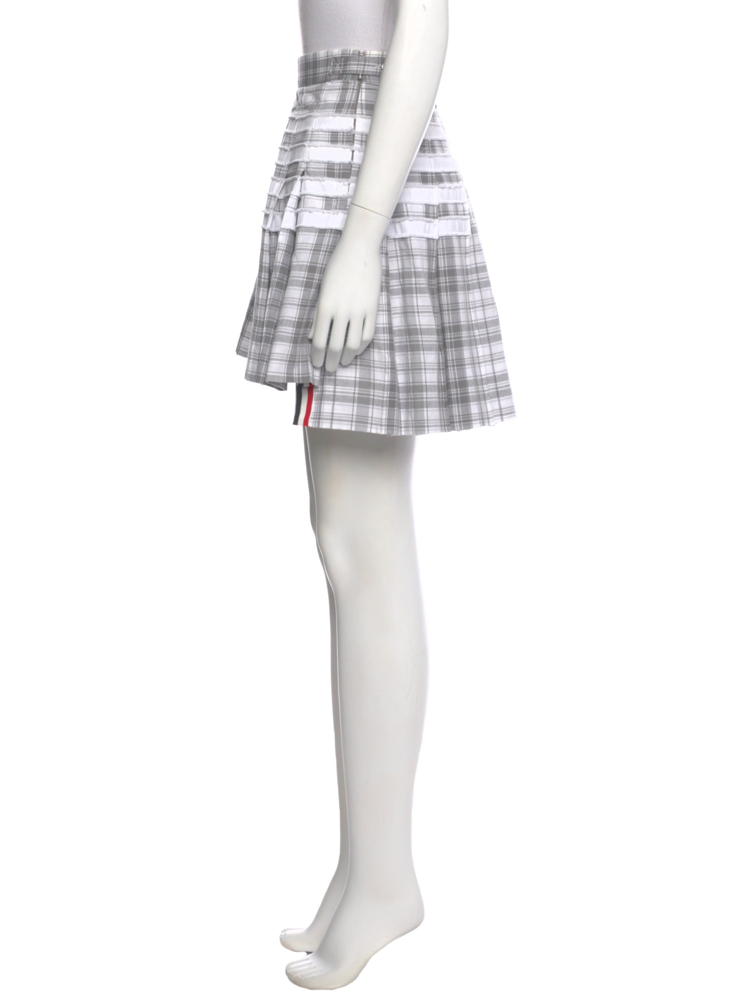 Thom Browne Plaid Print Mini Skirt