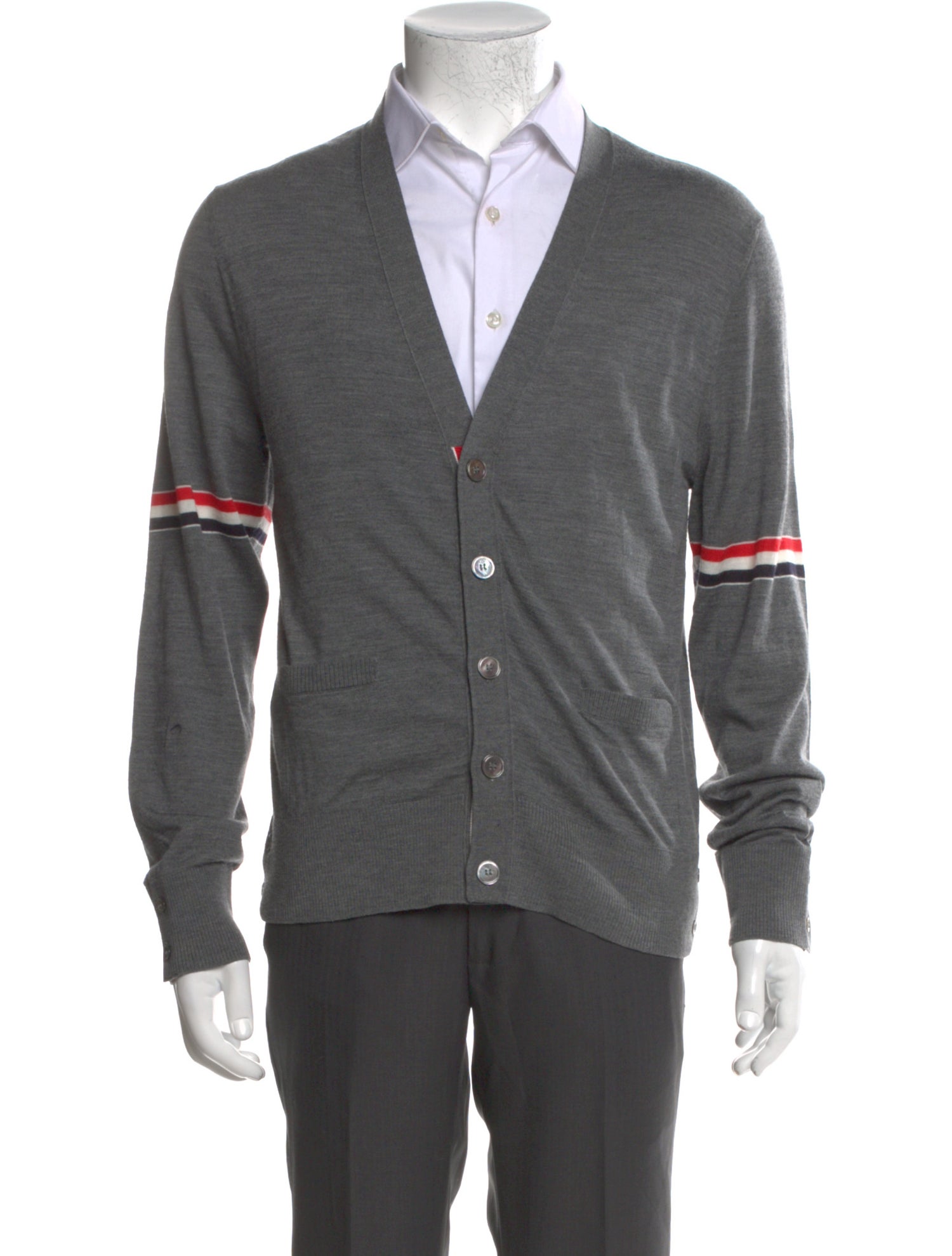 Thom Browne Virgin Wool V-Neck Cardigan w/ Tags