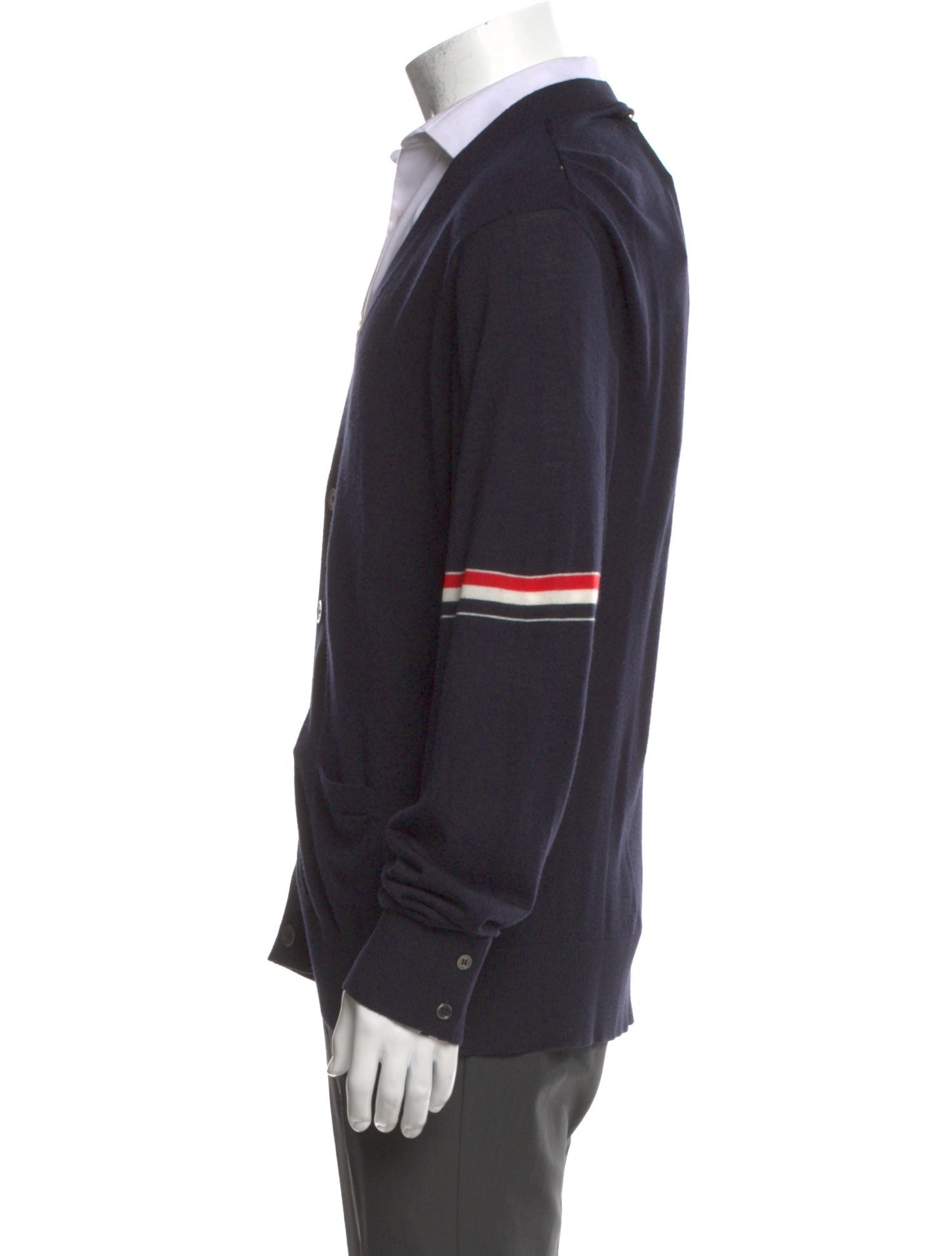 Thom Browne Virgin Wool Colorblock Pattern Cardigan w/ Tags