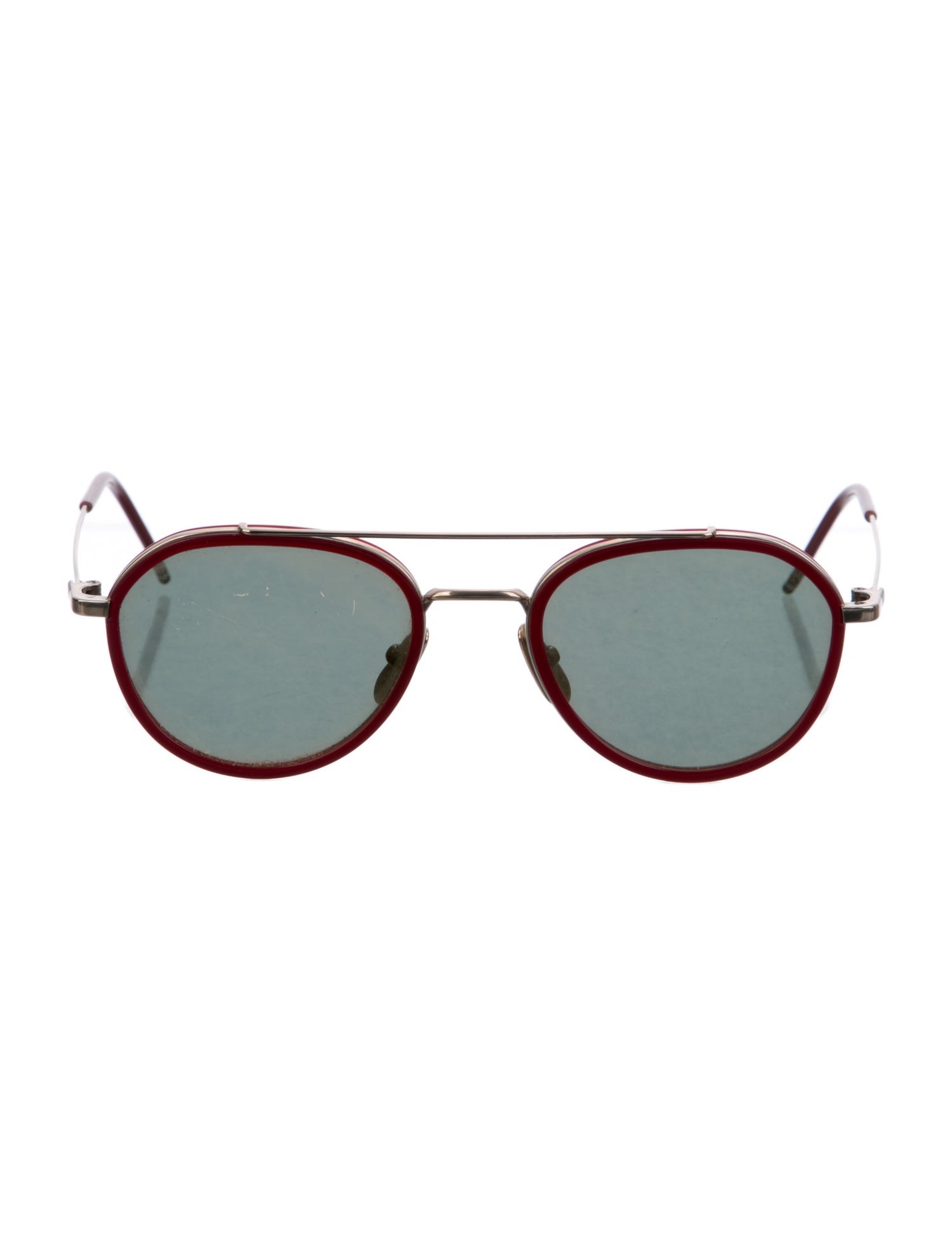 Thom Browne Aviator Mirrored Sunglasses