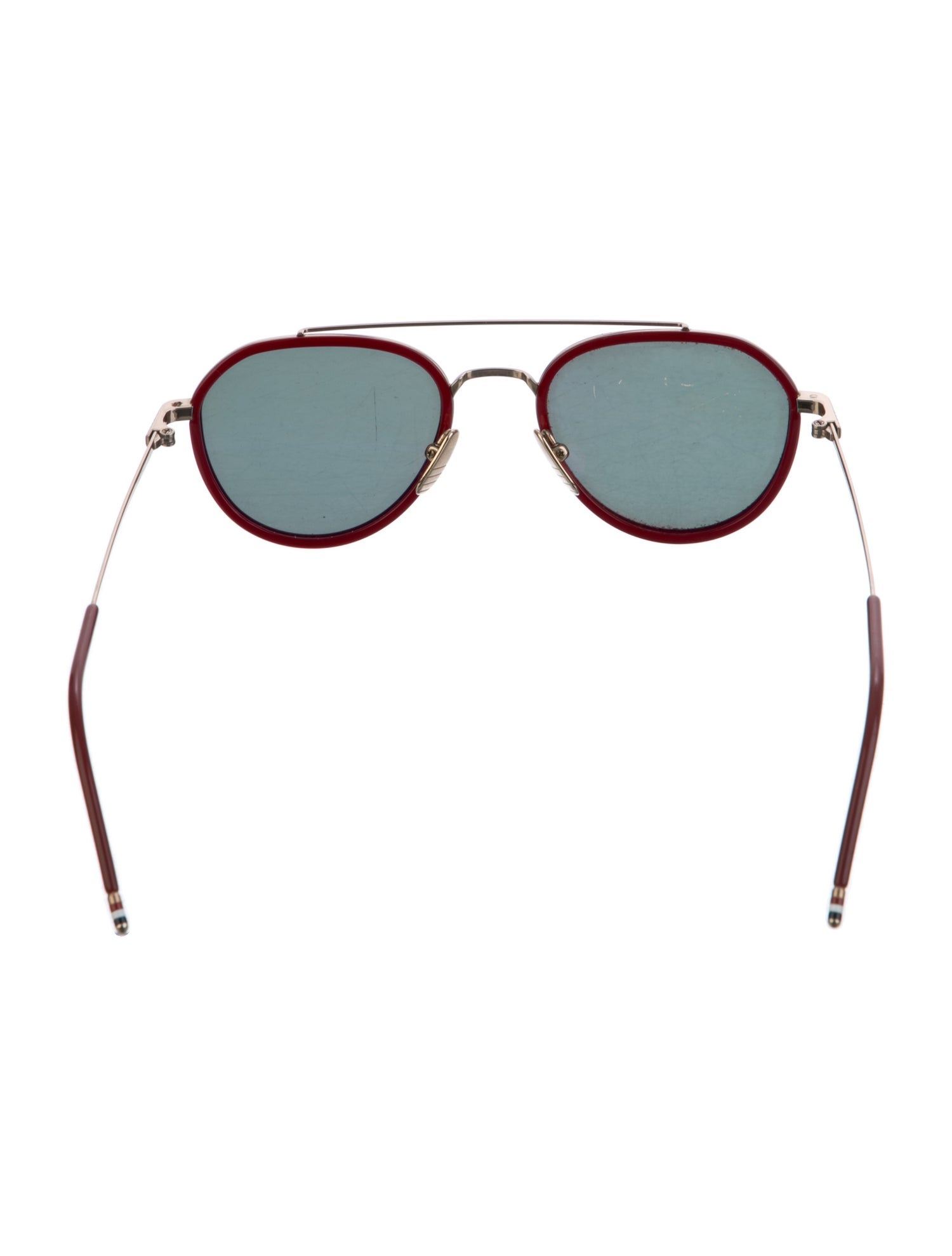 Thom Browne Aviator Mirrored Sunglasses