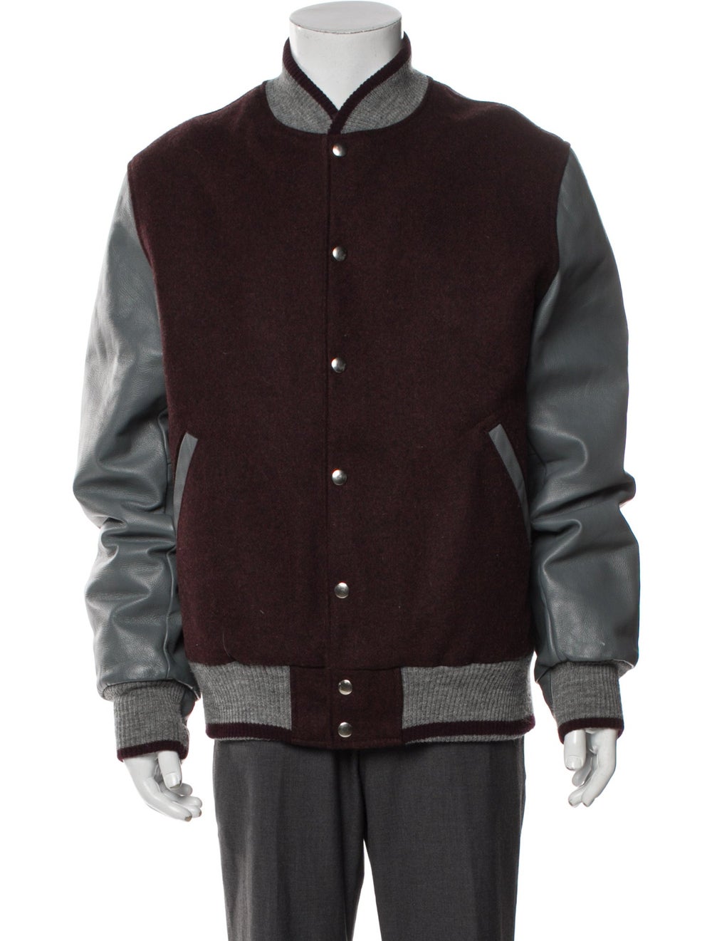 Thom Browne Wool Colorblock Pattern Varsity Jacket - image 1