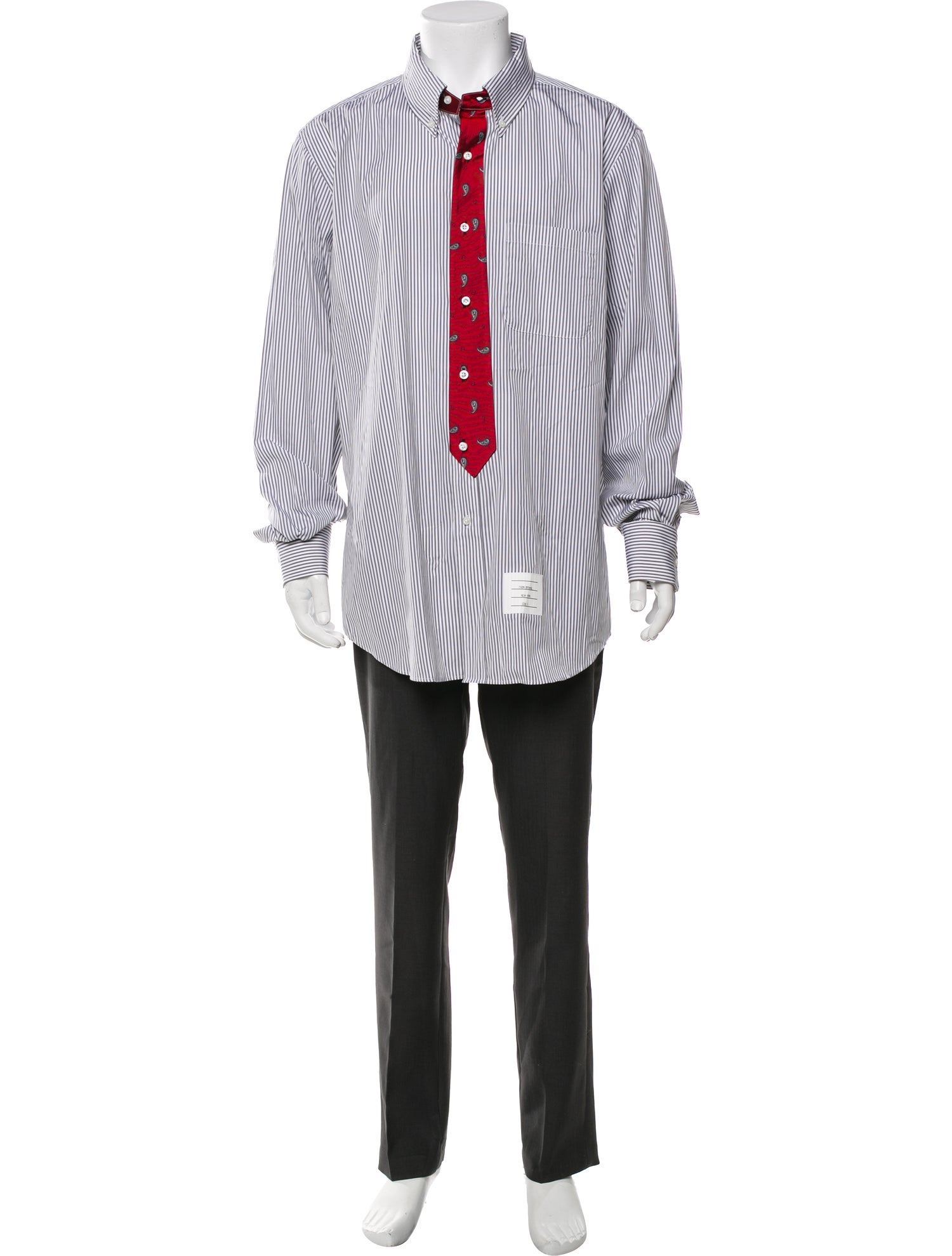 Thom Browne Striped Long Sleeve Shirt