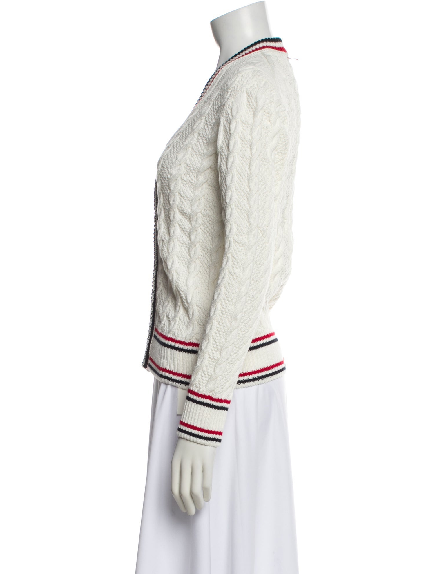 Thom Browne Striped V-Neck Sweater