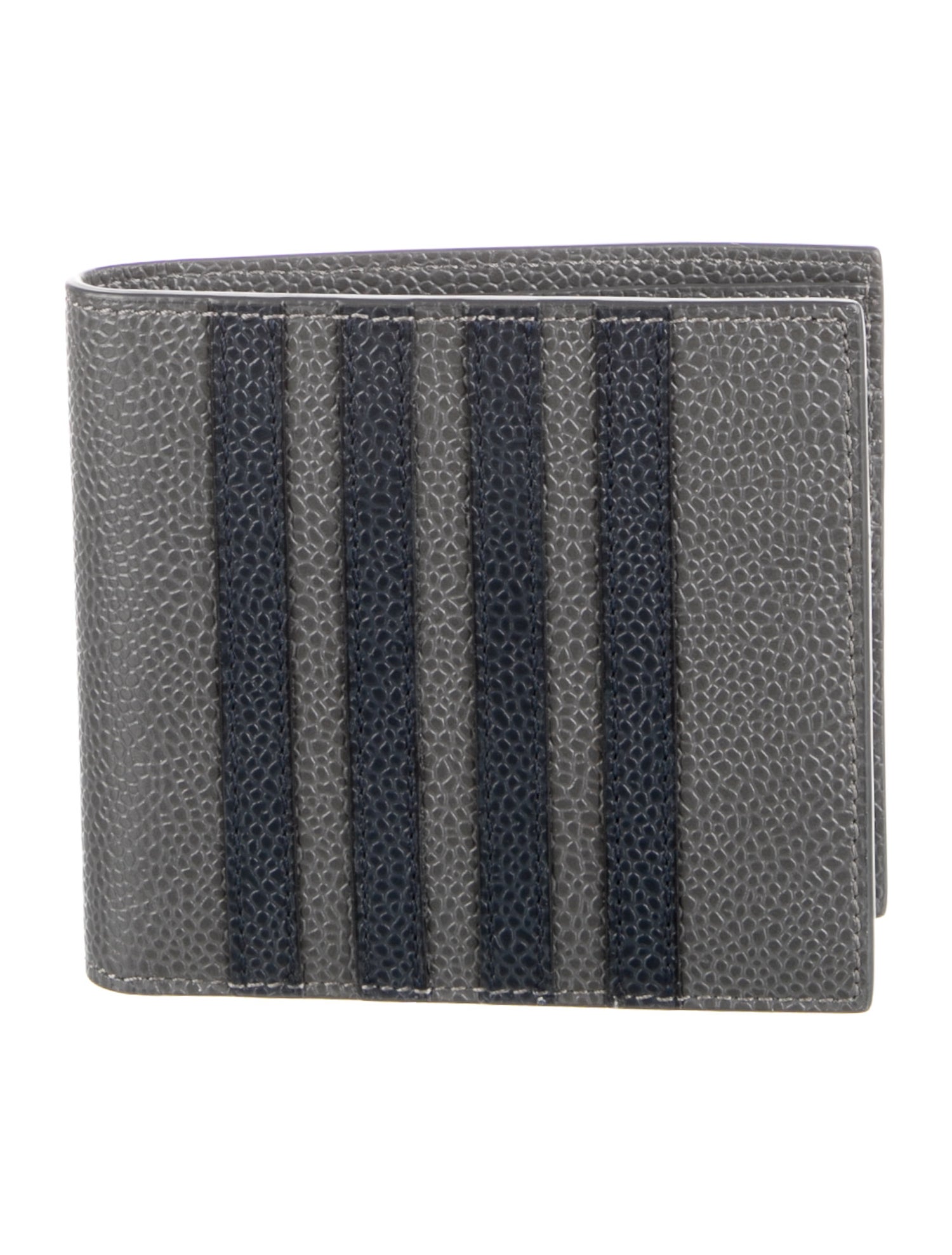 Thom Browne Leather Striped Bifold Wallet