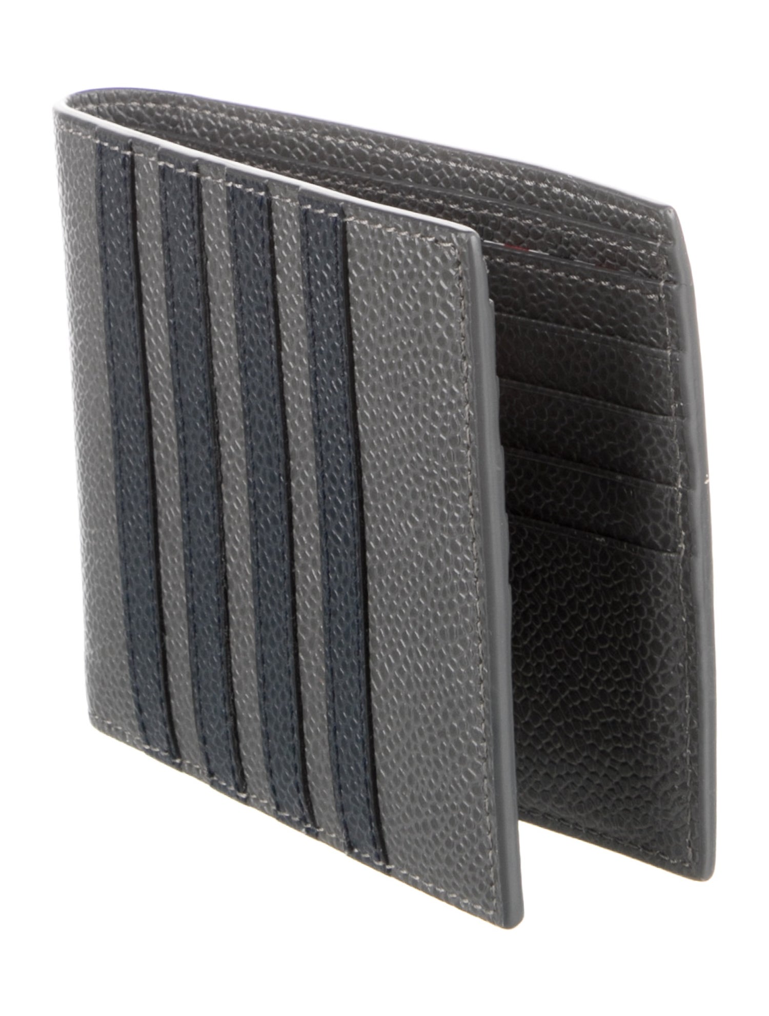 Thom Browne Leather Striped Bifold Wallet