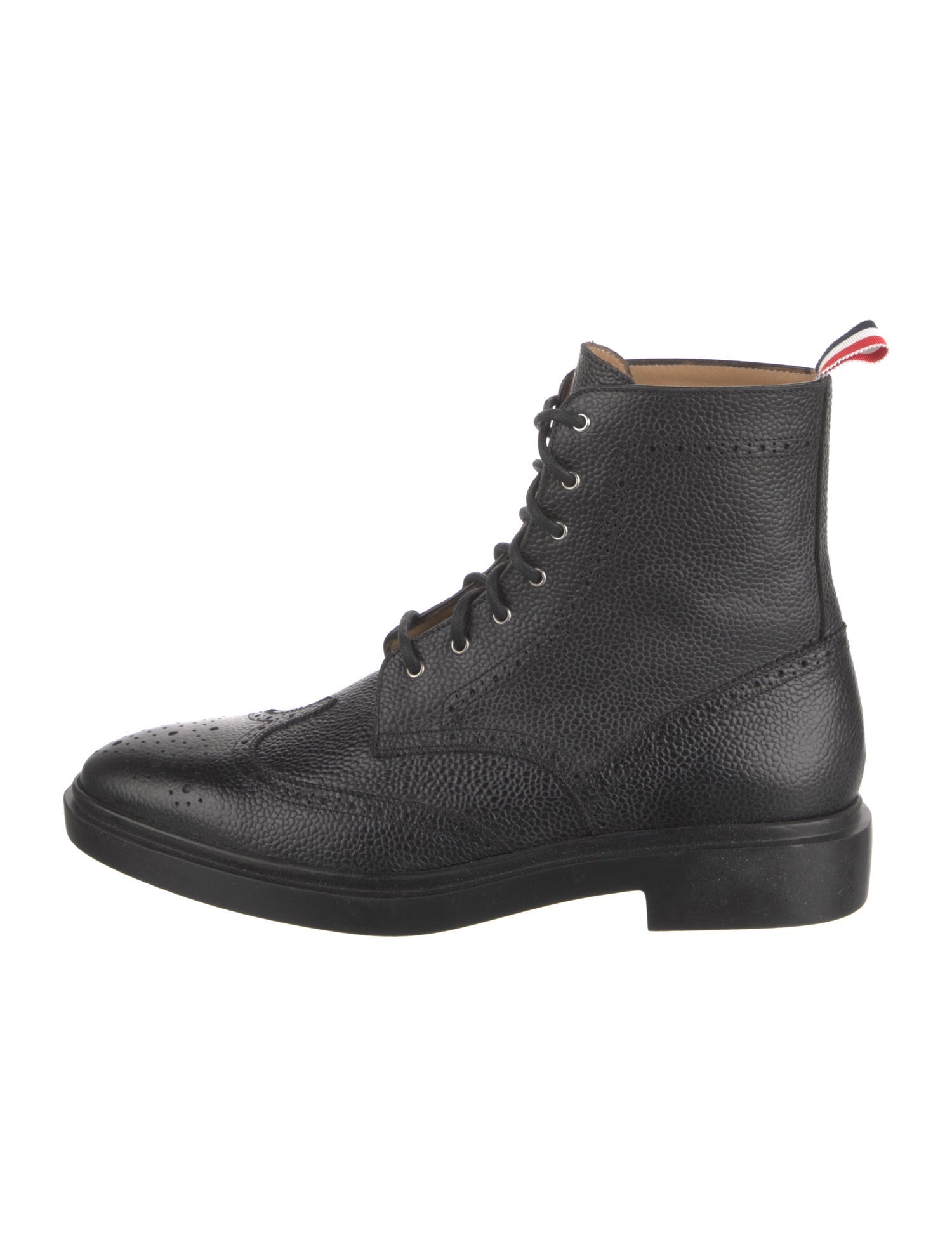 Thom Browne Leather Lasercut Accents Combat Boots