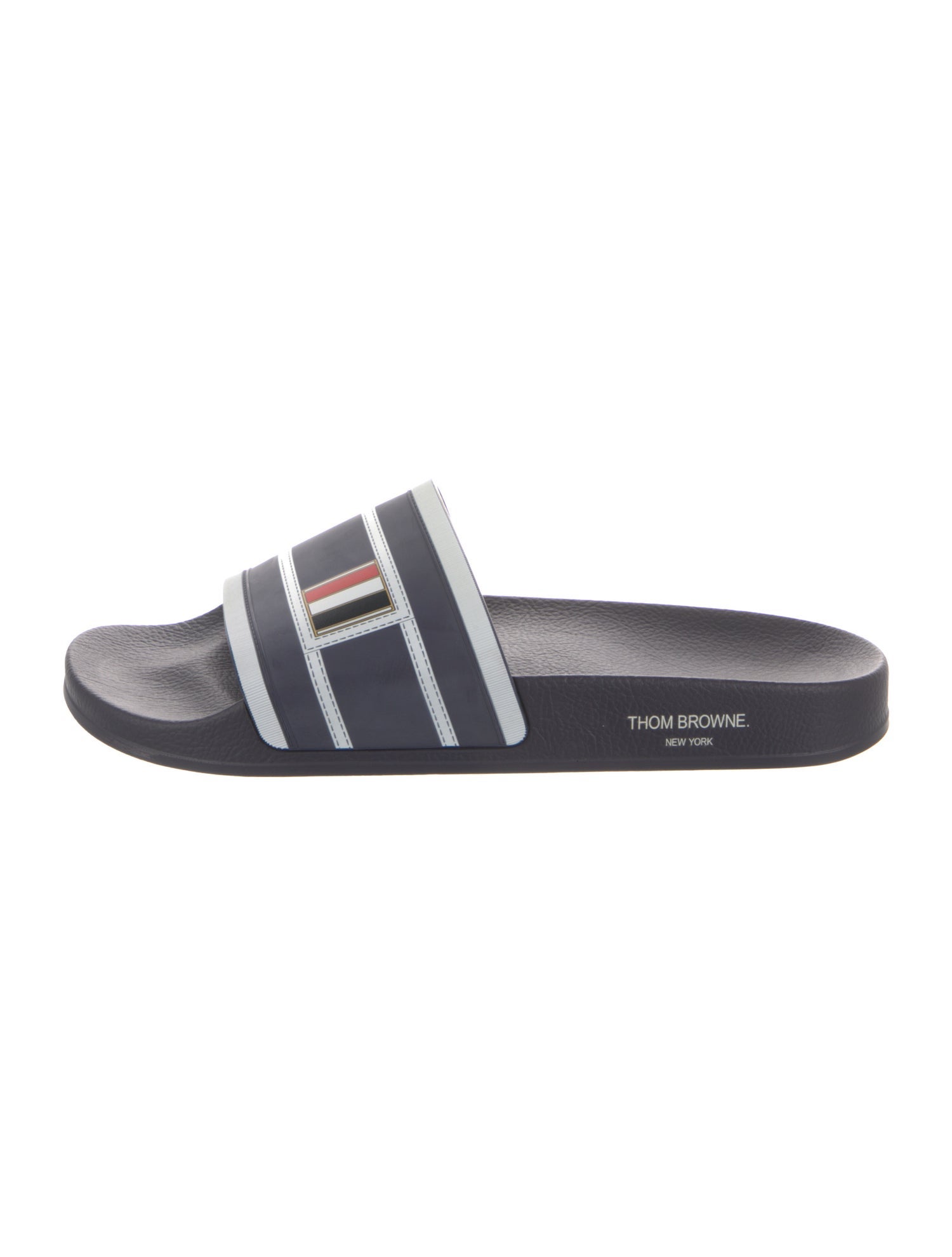 Thom Browne Rubber Striped Slides
