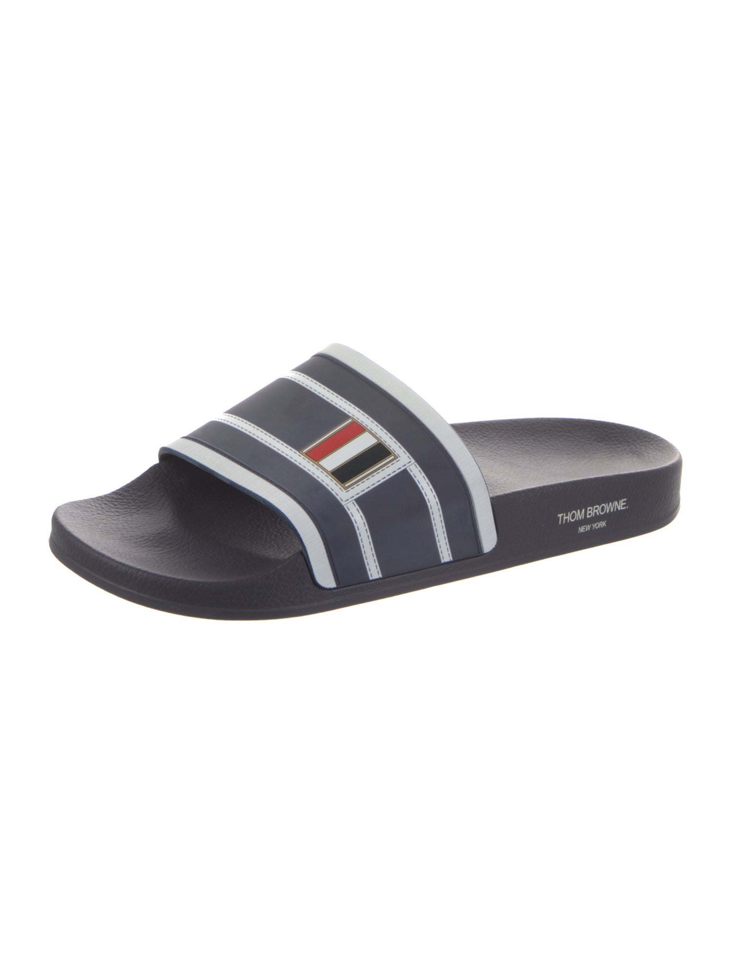 Thom Browne Rubber Striped Slides