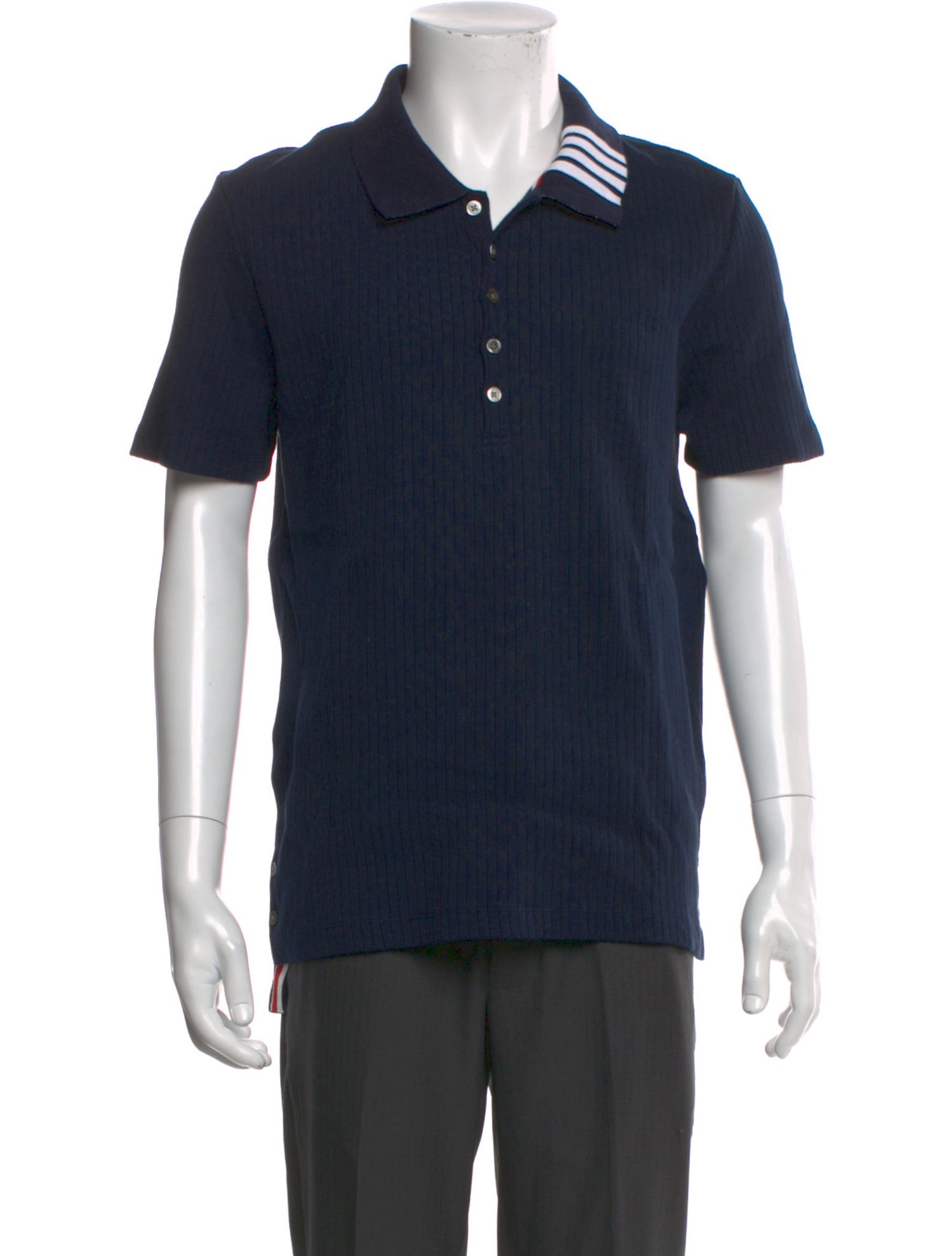 Thom Browne 4-Bar Crew Neck Polo Shirt