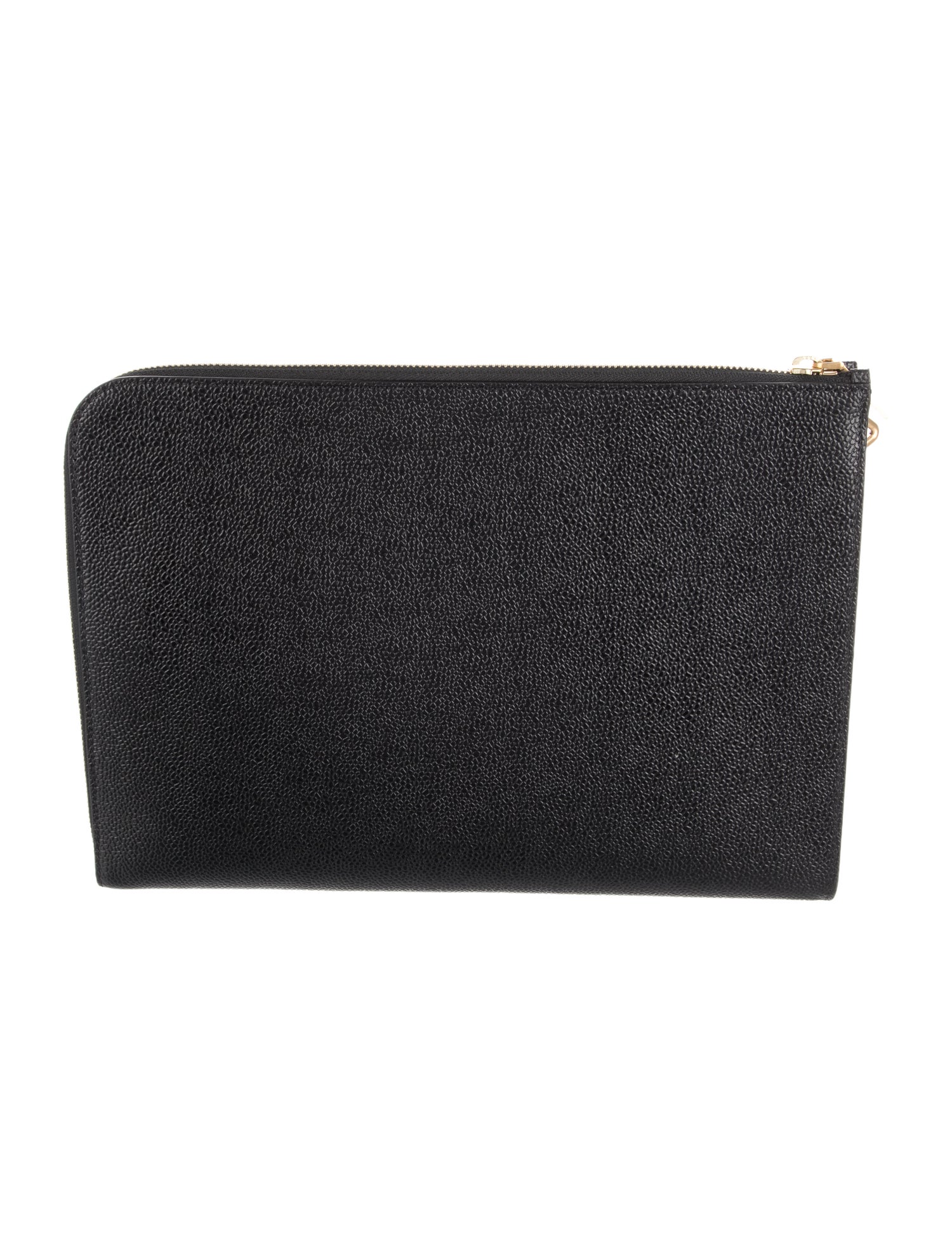 Thom Browne Saffiano Leather Colorblock Pattern Wristlet