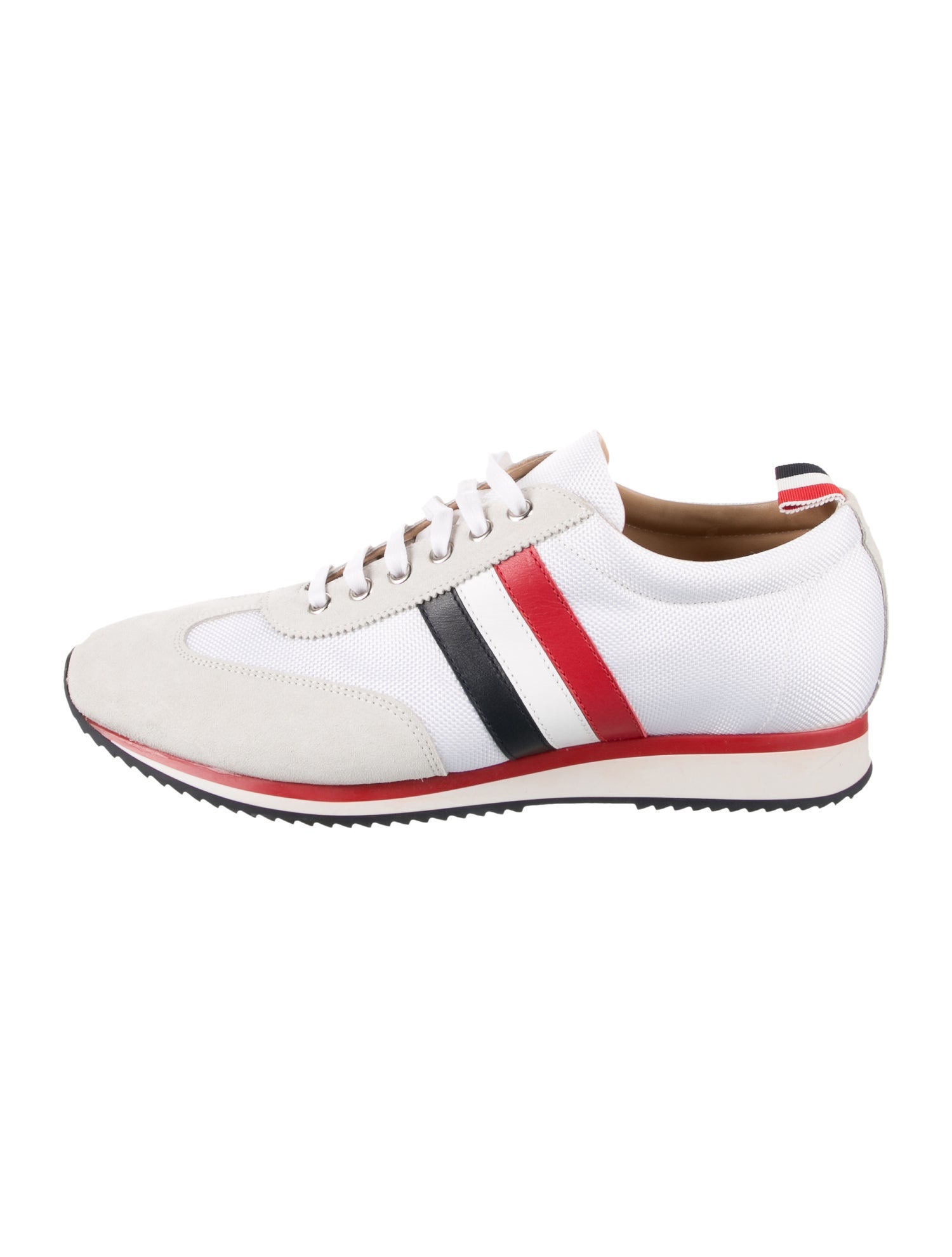 Thom Browne Leather Colorblock Pattern Sneakers